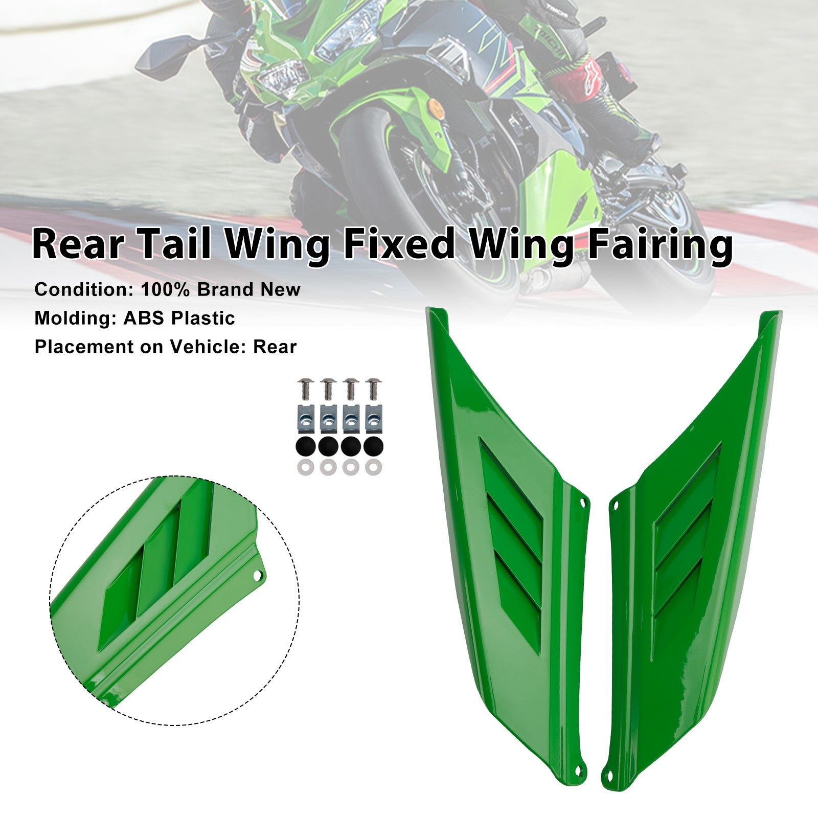 2023-2025 Kawasaki NINJA ZX-4R ZX-4RR Rear Tail Wing Fixed Wing Fairing