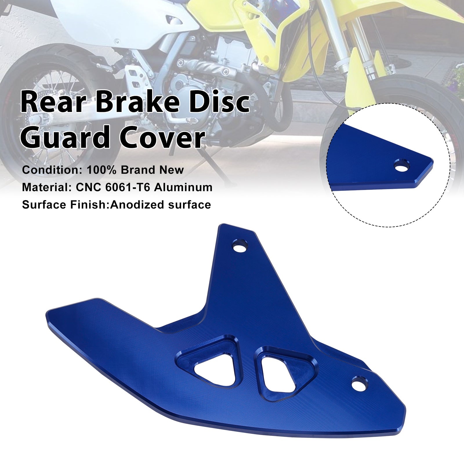 Rear Brake Disc Guard Cover For Suzuki DR-Z400SM 2000-2024 DRZ400/S/E
