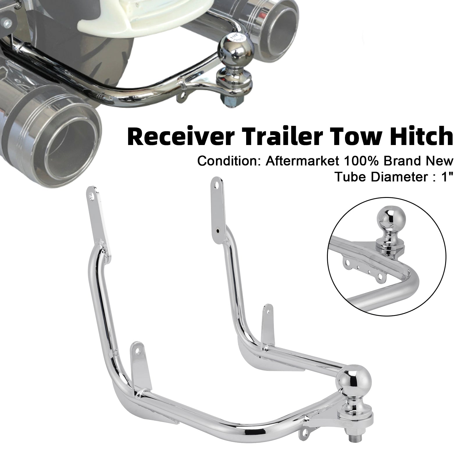 2009-2023 FLHTC/U (not SE), FLHX/SE, FLHR, FLTRX and FLHTK, and FLTRUSE Receiver Trailer Tow Hitch