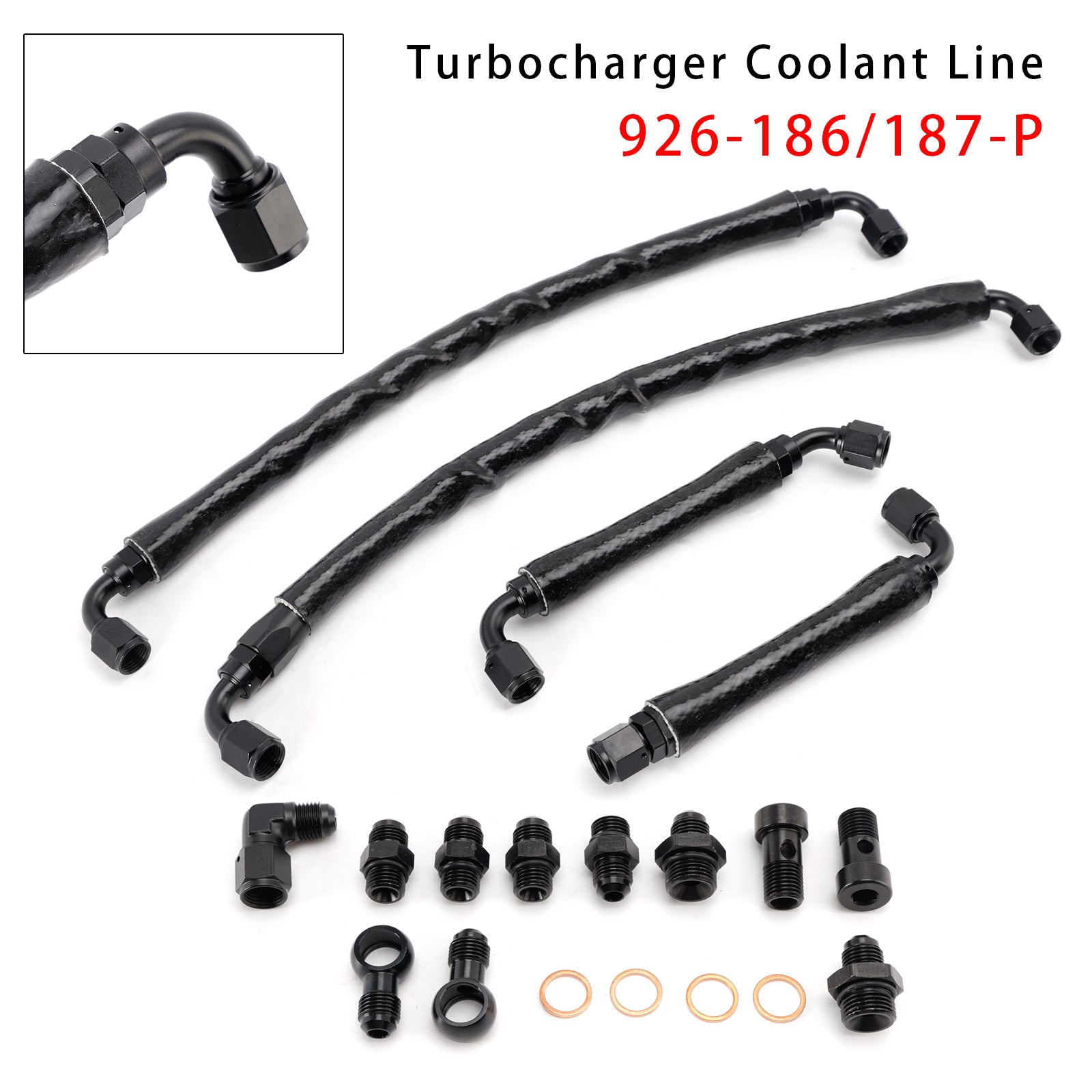 For Ford Expedition 2015-2017 Turbocharger Coolant Line Upgrade Kit 926-186/187-P