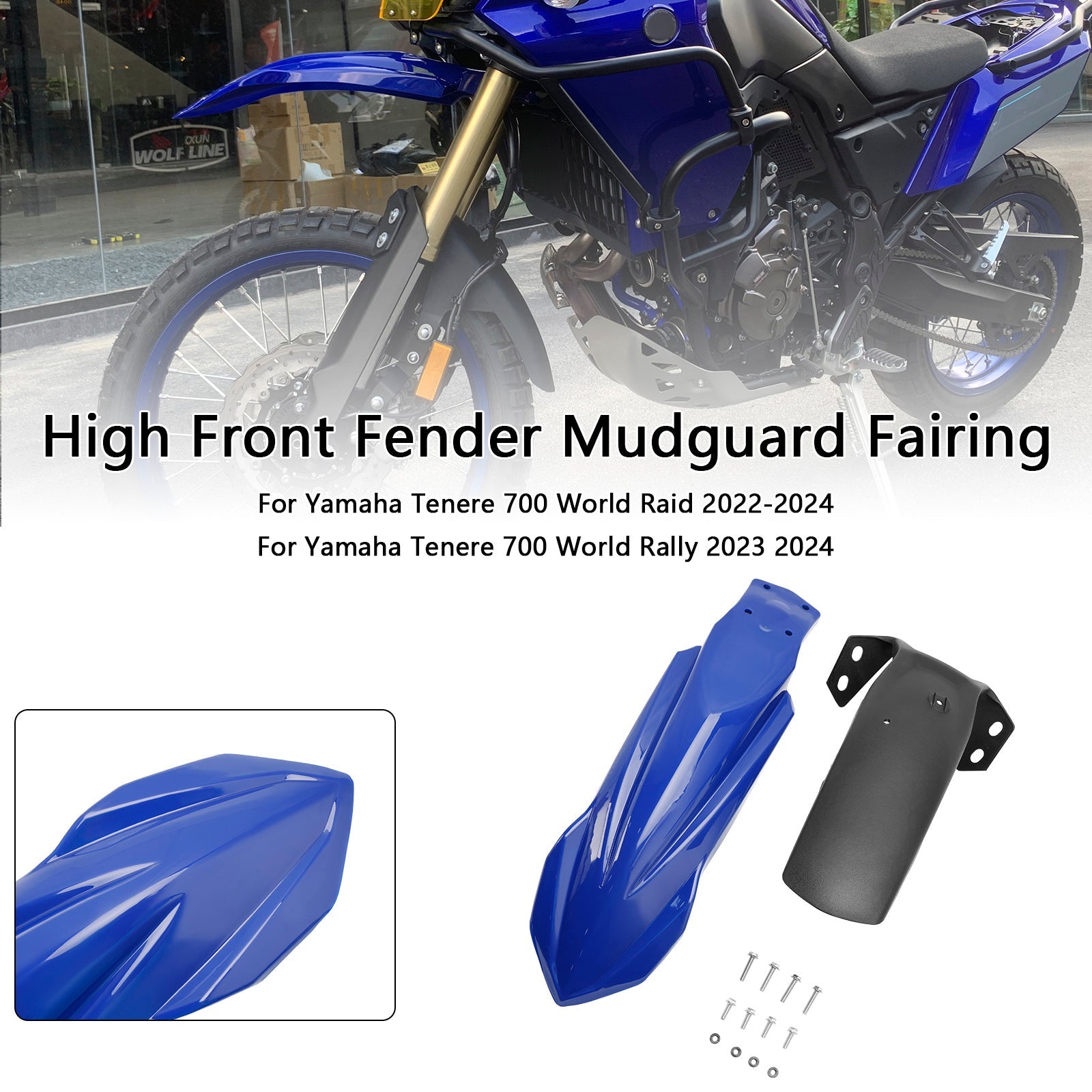 High Front Fender Mudguard Fairing For Yamaha Tenere 700 2019-2024