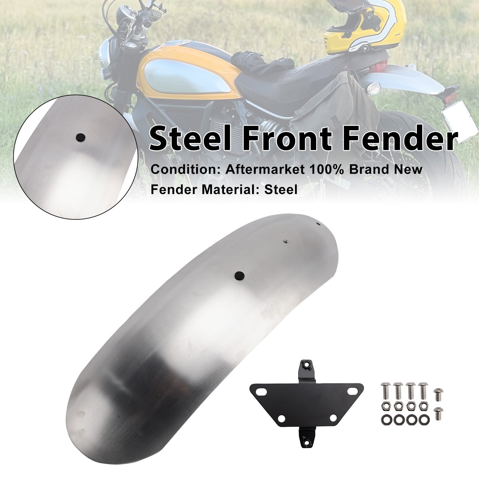 2018-2025 For Ducati Scrambler 1100 ( PRO/Sport/Spezial/ Dark PRO/Sport PRO ) Steel Front Fender Mudguard