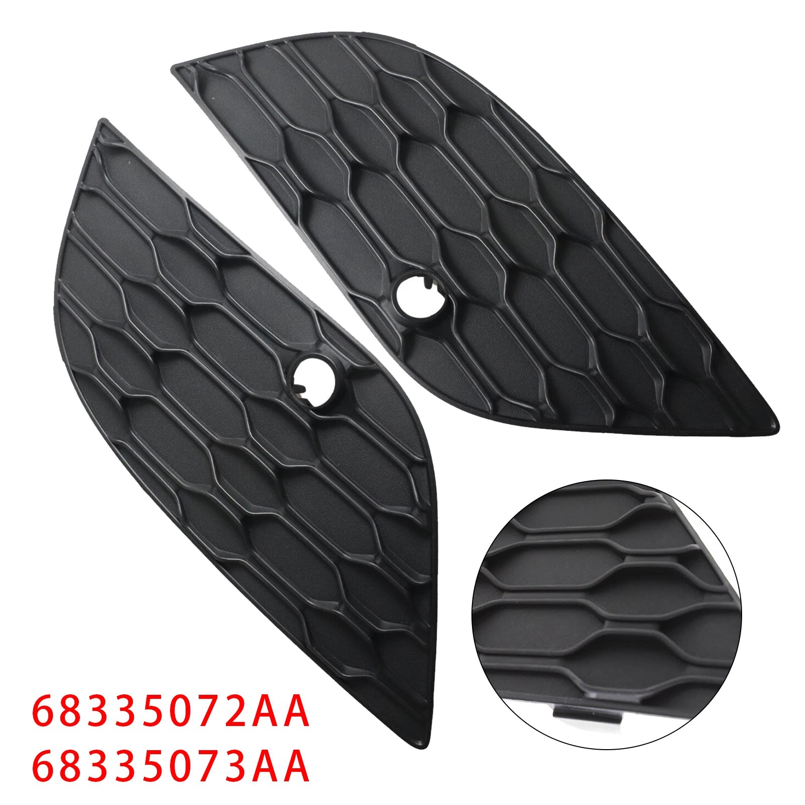 2017-2022 Jeep Grand Cherokee Pair Fog Light Covers 68335072AA 68335073AA