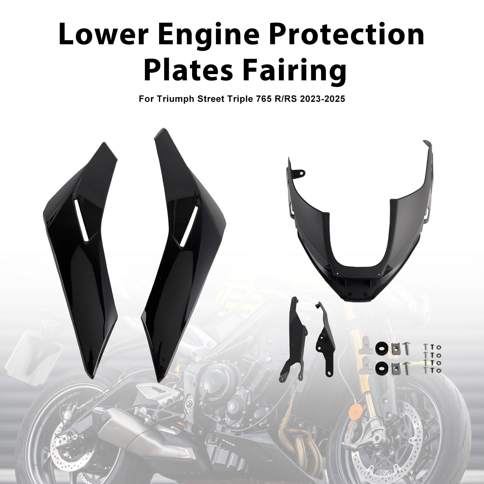 2023-2025 Street Triple 765 R/RS Engine Lower Belly Pan Panels Guard Fairing