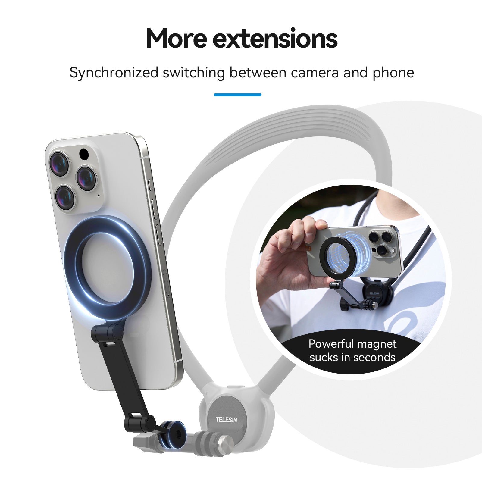 Two in One Magnetic Neck Halter Air Cushion Padding Camera Neck Holder SE2.0