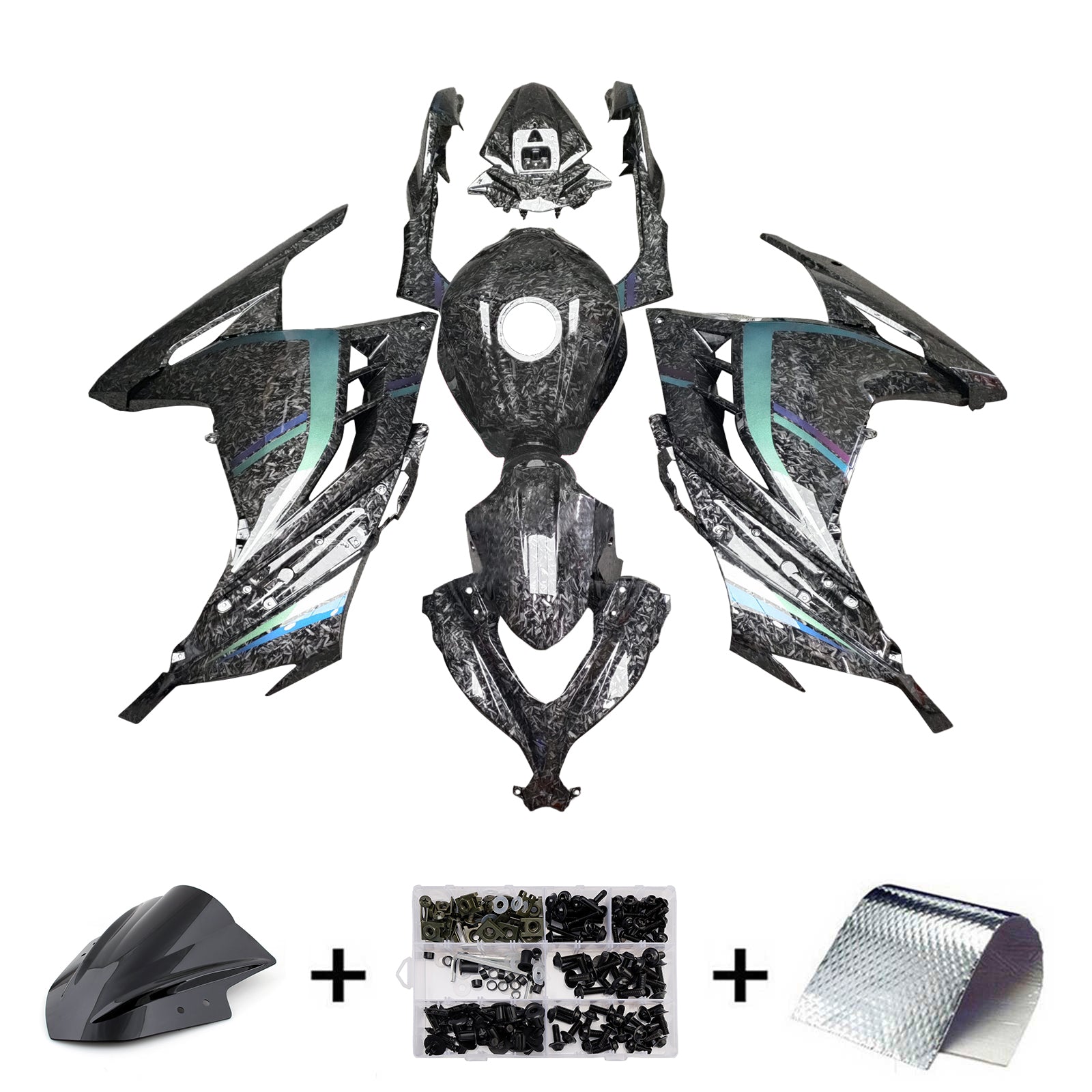 Injection Fairing Kit Bodywork Plastic ABS fit For Kawasaki EX300 Ninja300 2013-2024
