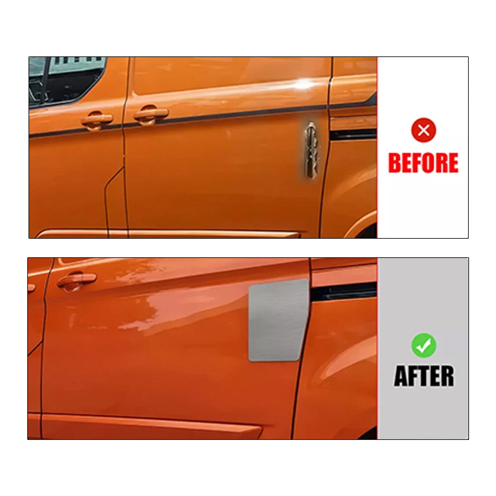 2012+ Ford Transit Custom Sliding Door Theft Shield Security Guard Plate Kit For