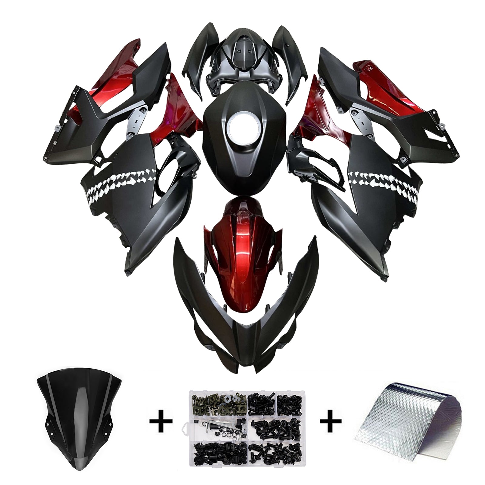 Injection Fairing Kit Bodywork Plastic ABS fit For Kawasaki EX400 Ninja400 2018-2024