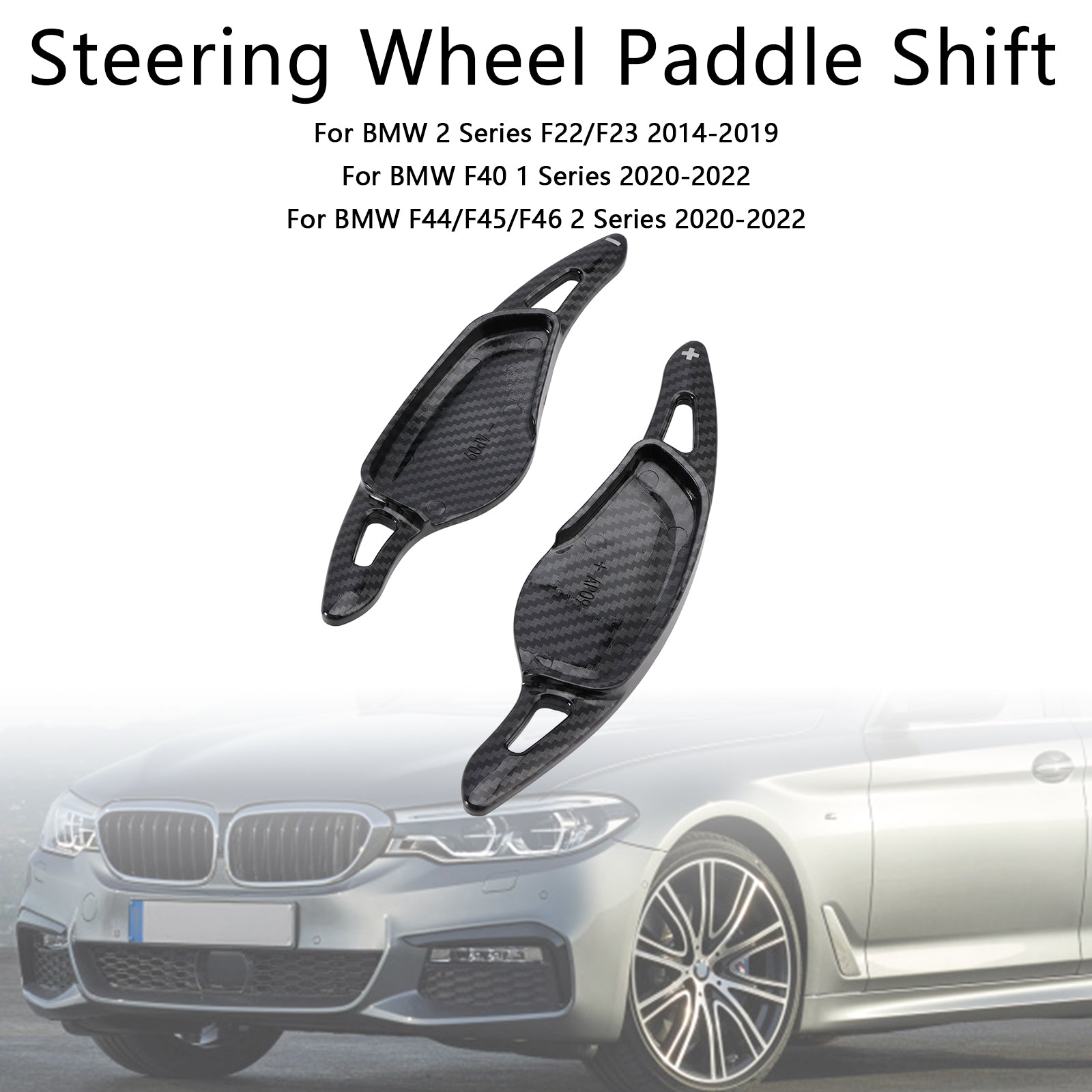 Carbon Look Steering Wheel Paddle Shifter Fit BMW 3 4 5 G20 G22 G30 2018+