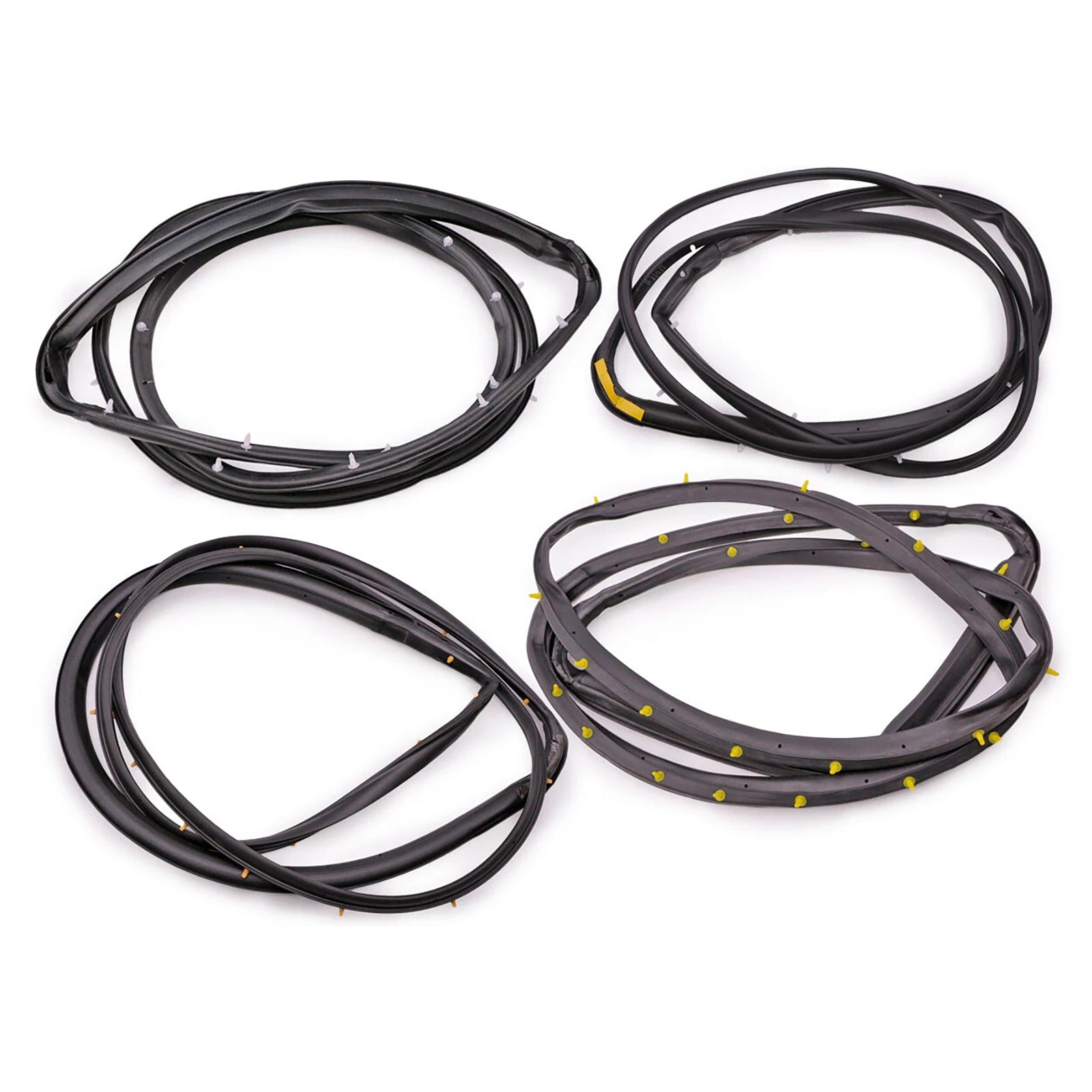 1998-2005 Nissan D22 Frontier 4Dr Double Cab 4PCS Front Rear Door Rubber Seal Weatherstrip 80831-2S400
