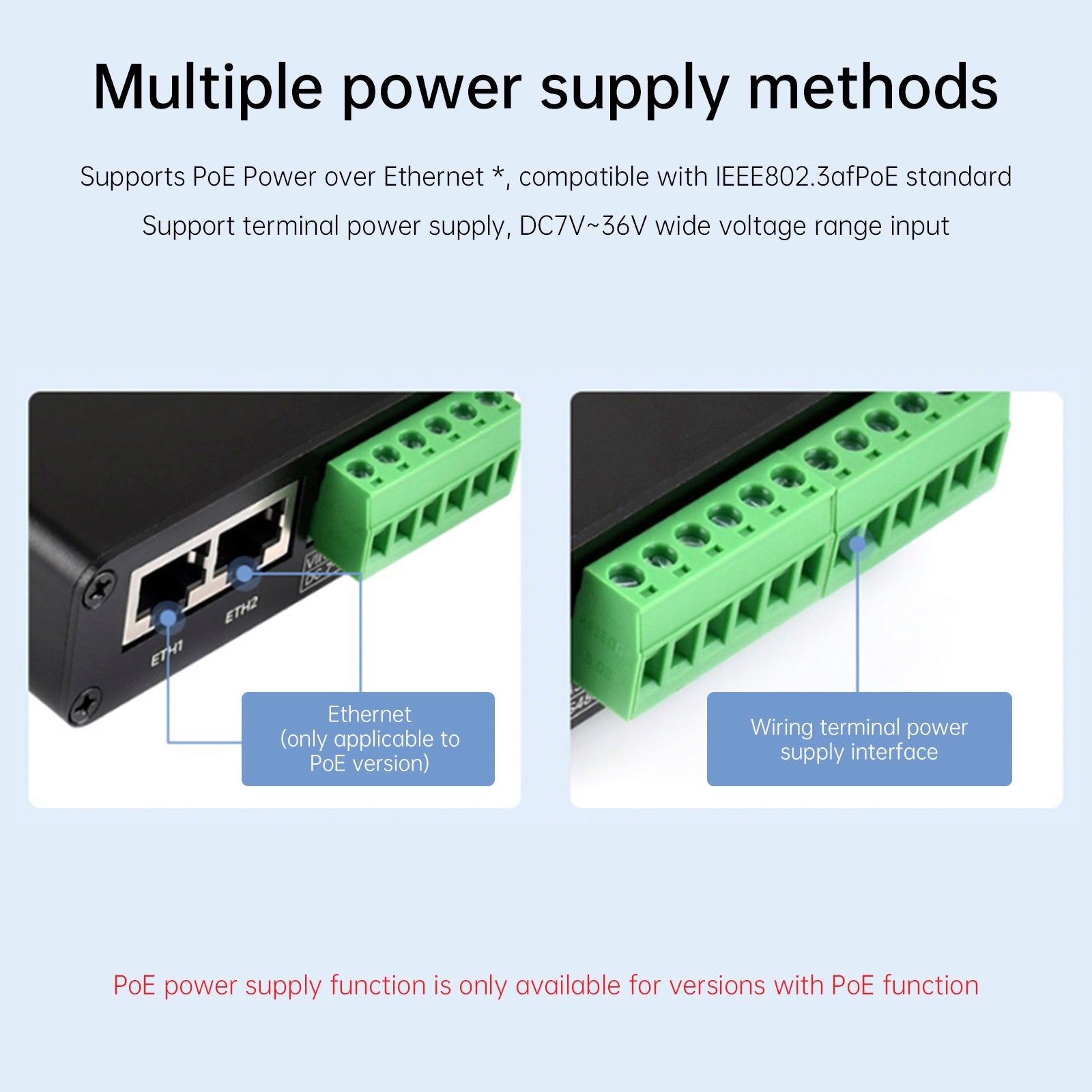 Industrial Isolated Serial Port Module Eight-Way RS485 to RJ45 Ethernet Gateway