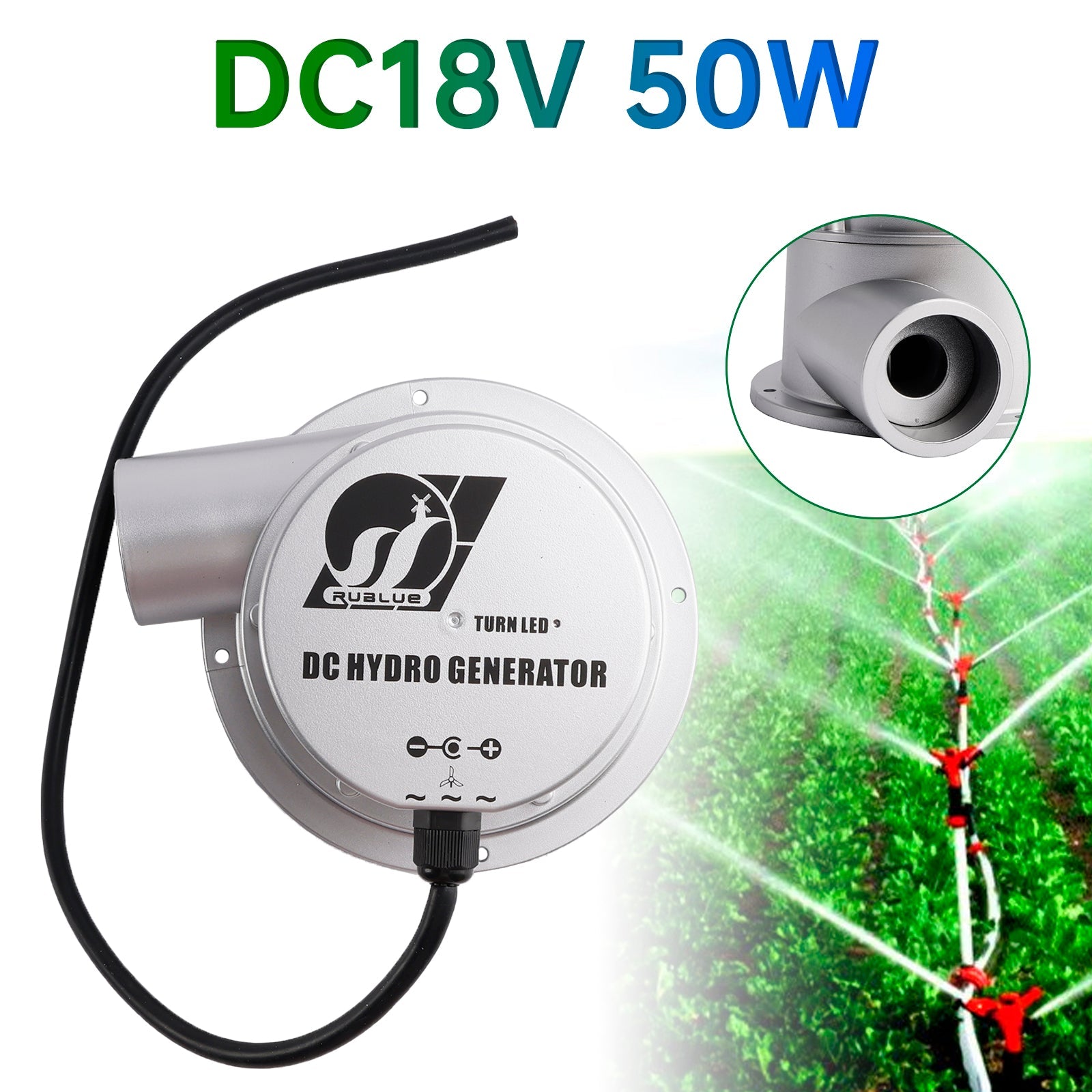 12V Small Hydroelectric Generator DC18V 36W/50W High Efficiency Brushless Motor