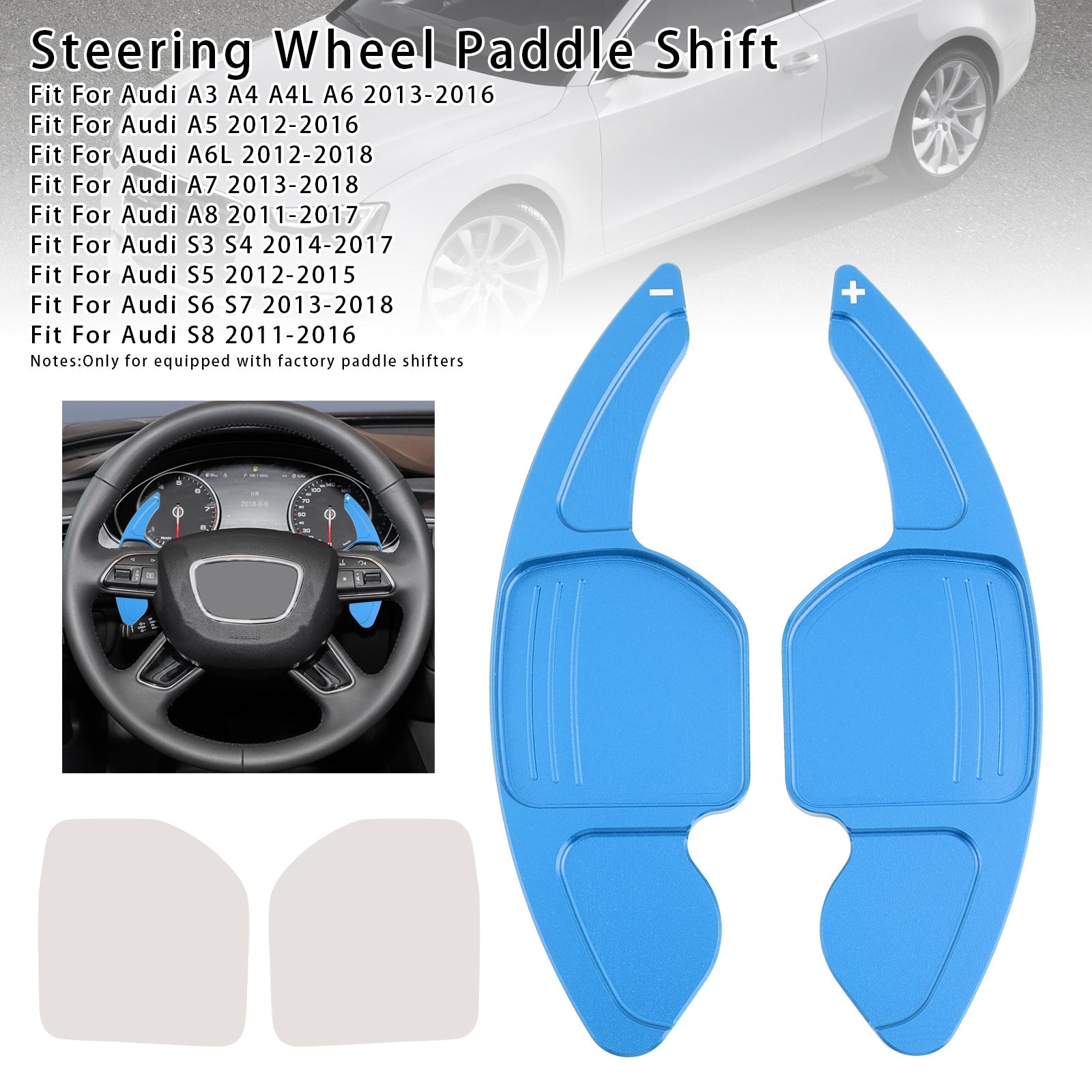 Steering Wheel Paddle Shifter Extension For Audi A3 A4 A5 A6 A8