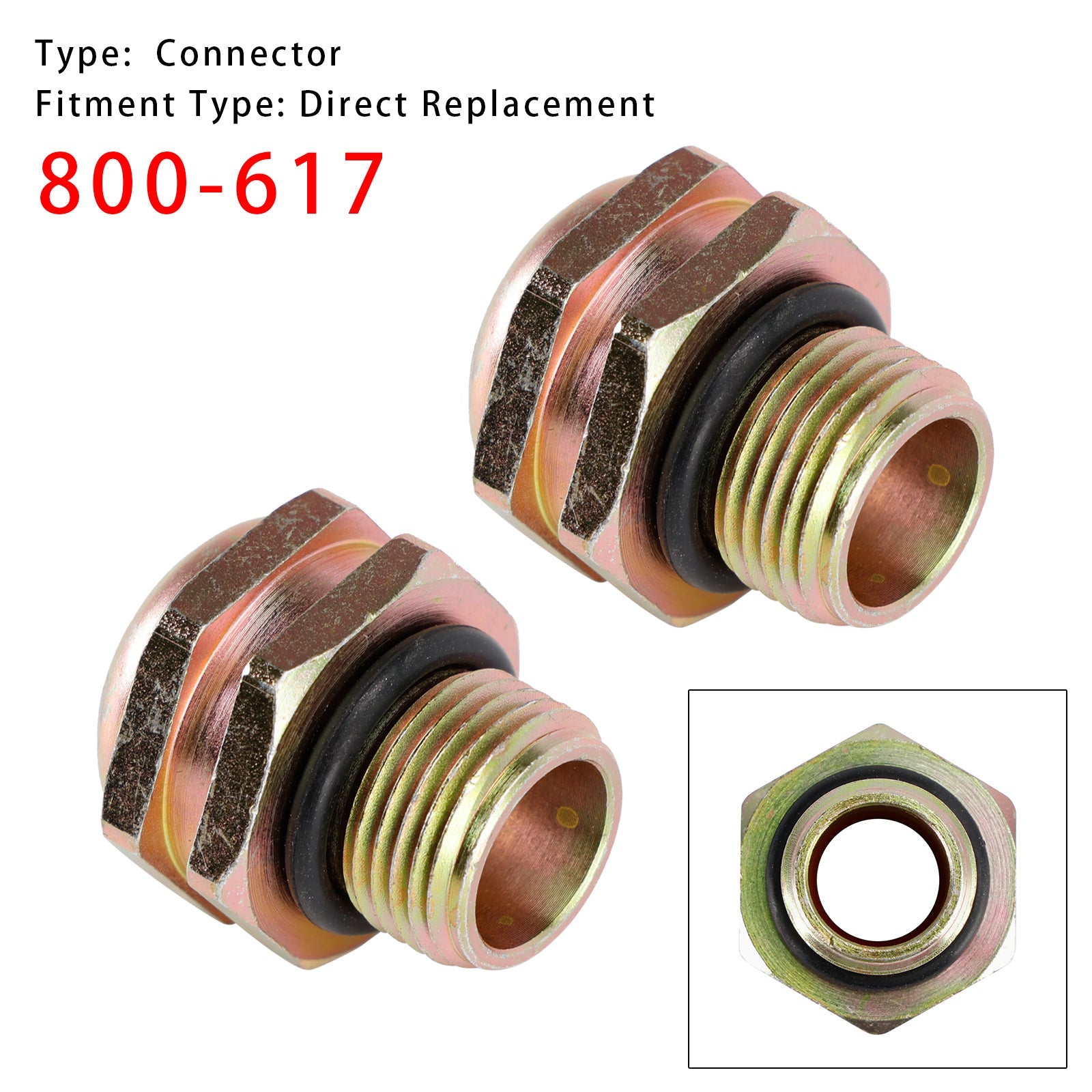 2PCS 800-617 Transmission Cooler Line Quick Connector For Ford Mercury Models