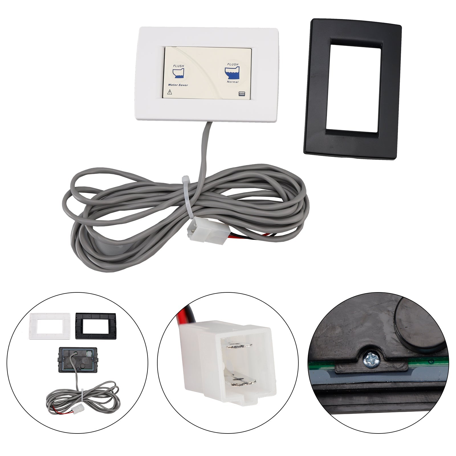 36387 Wall Switch for the Tecma RV Toilet Silence Plus- 2 Button Wall Switch