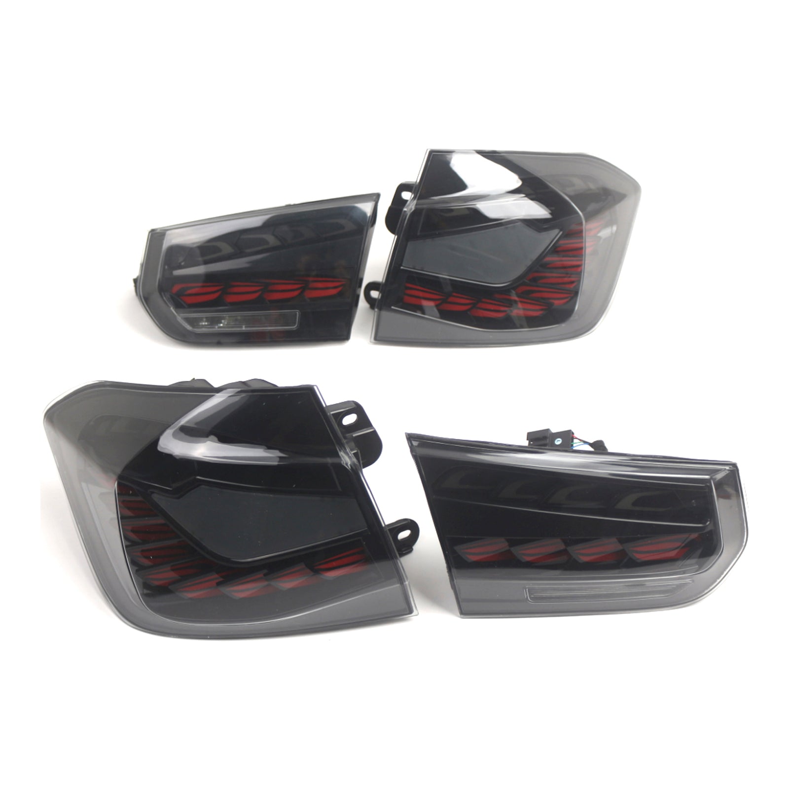 L&R Smoked LED Tail Lights Rear Lamp Assembly For BMW 3 F30 F80 M3 2013-2018