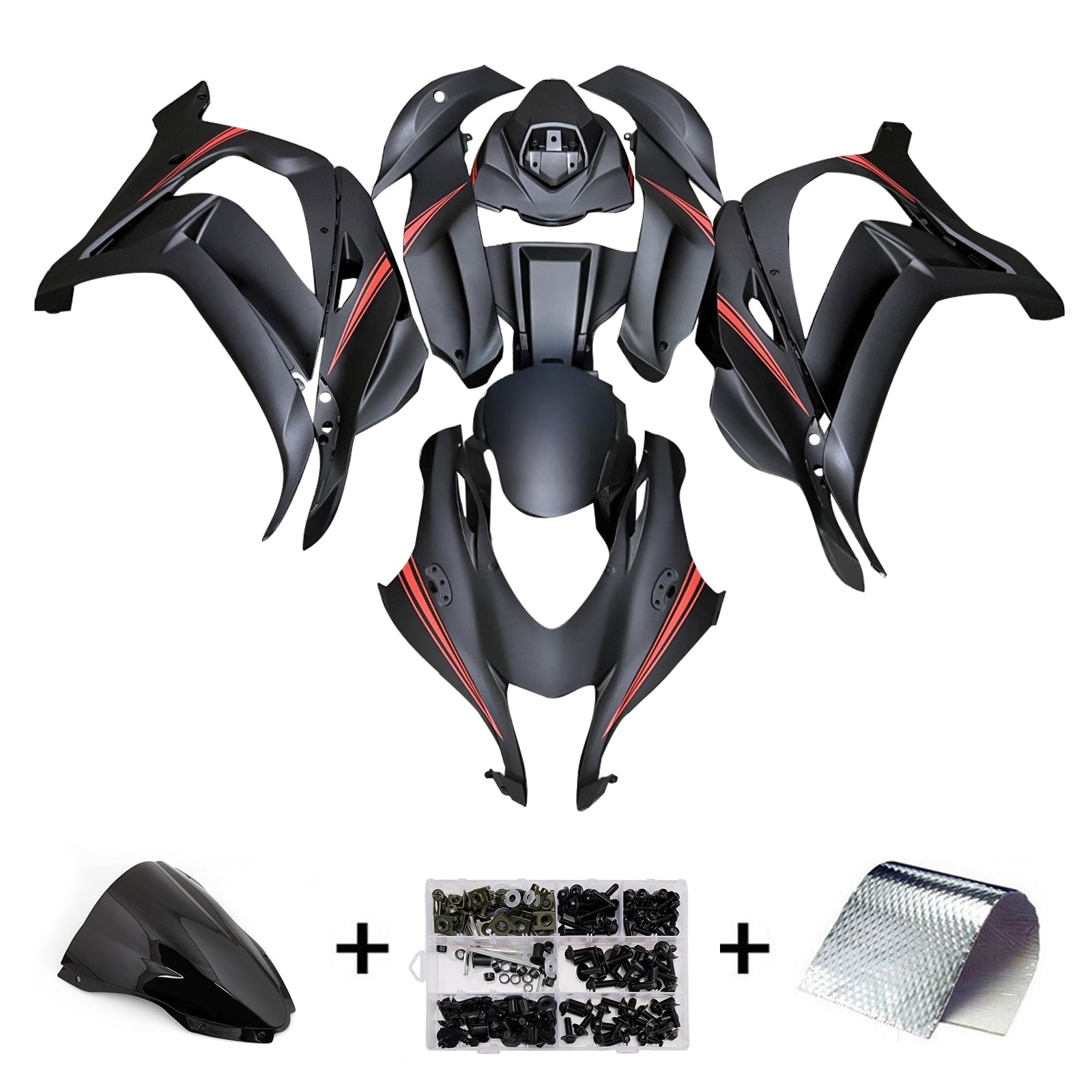 Injection Fairing Kit Bodywork Plastic ABS fit For Kawasaki ZX10R 2016-2020
