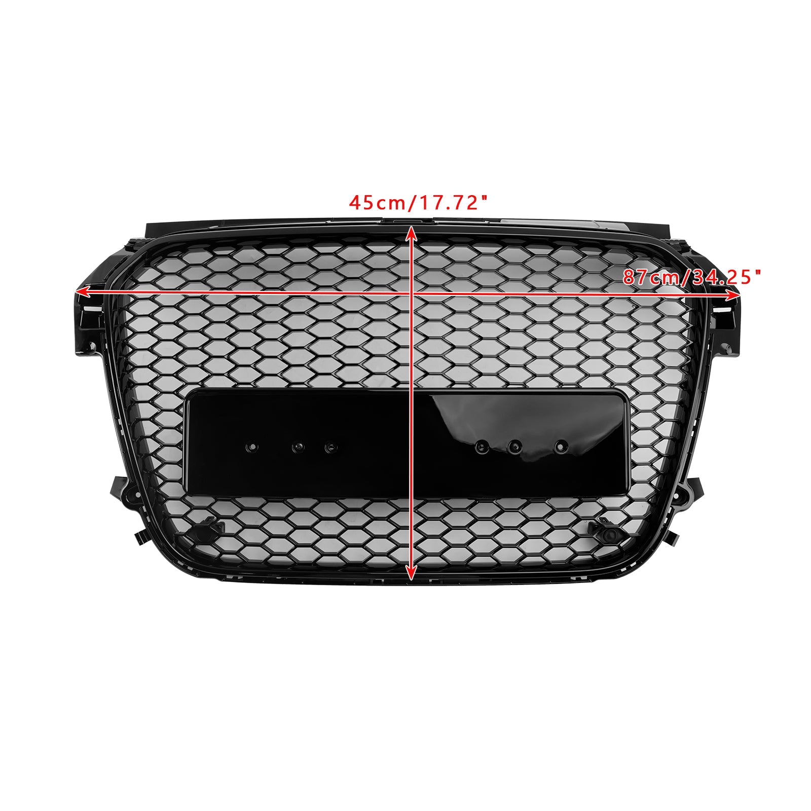 Gloss Black Front Honeycomb Bumper Grill Grille Fit Audi A1 S1 2010-2014