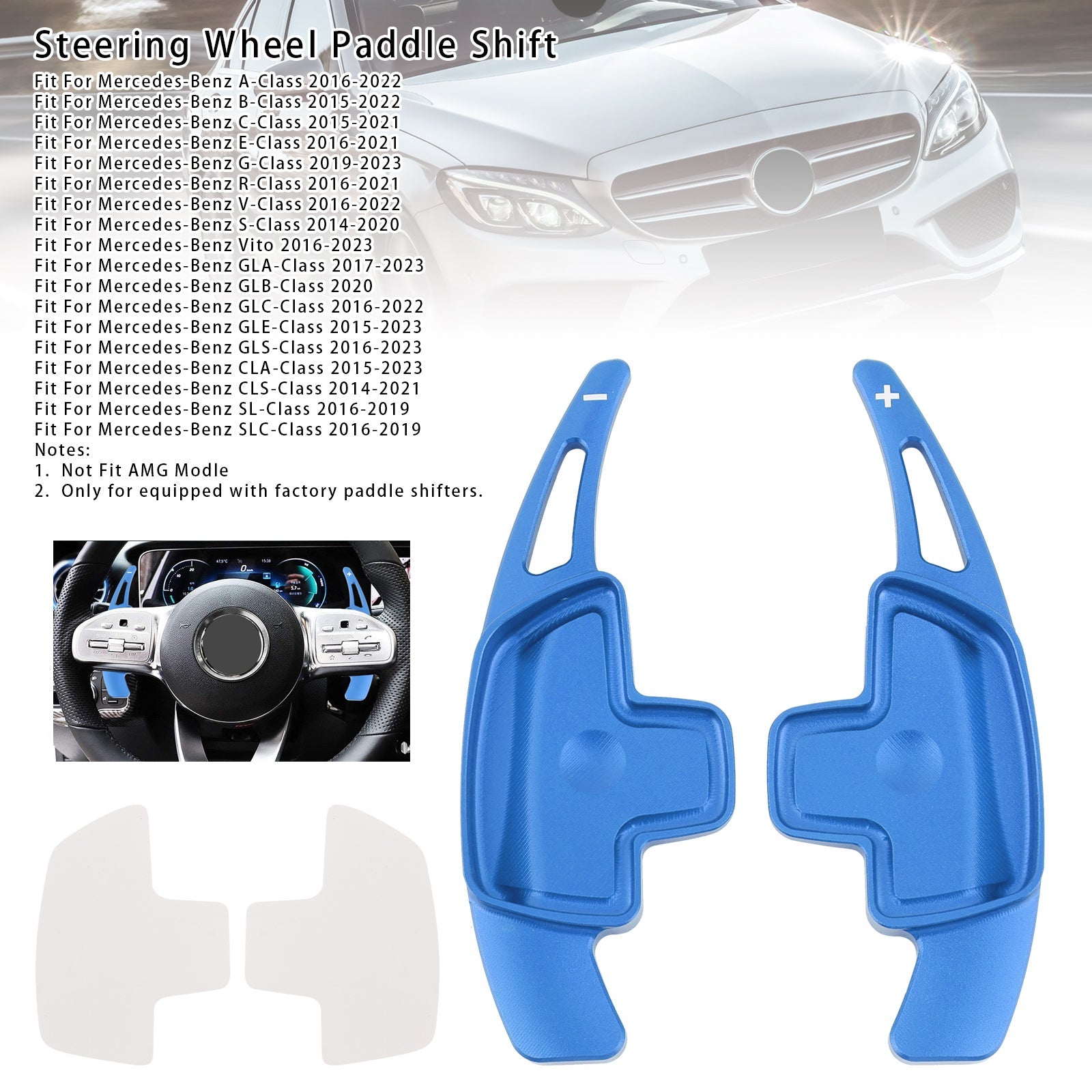 Steering Wheel Paddle Shifter For Benz C GLC E 2015-2022