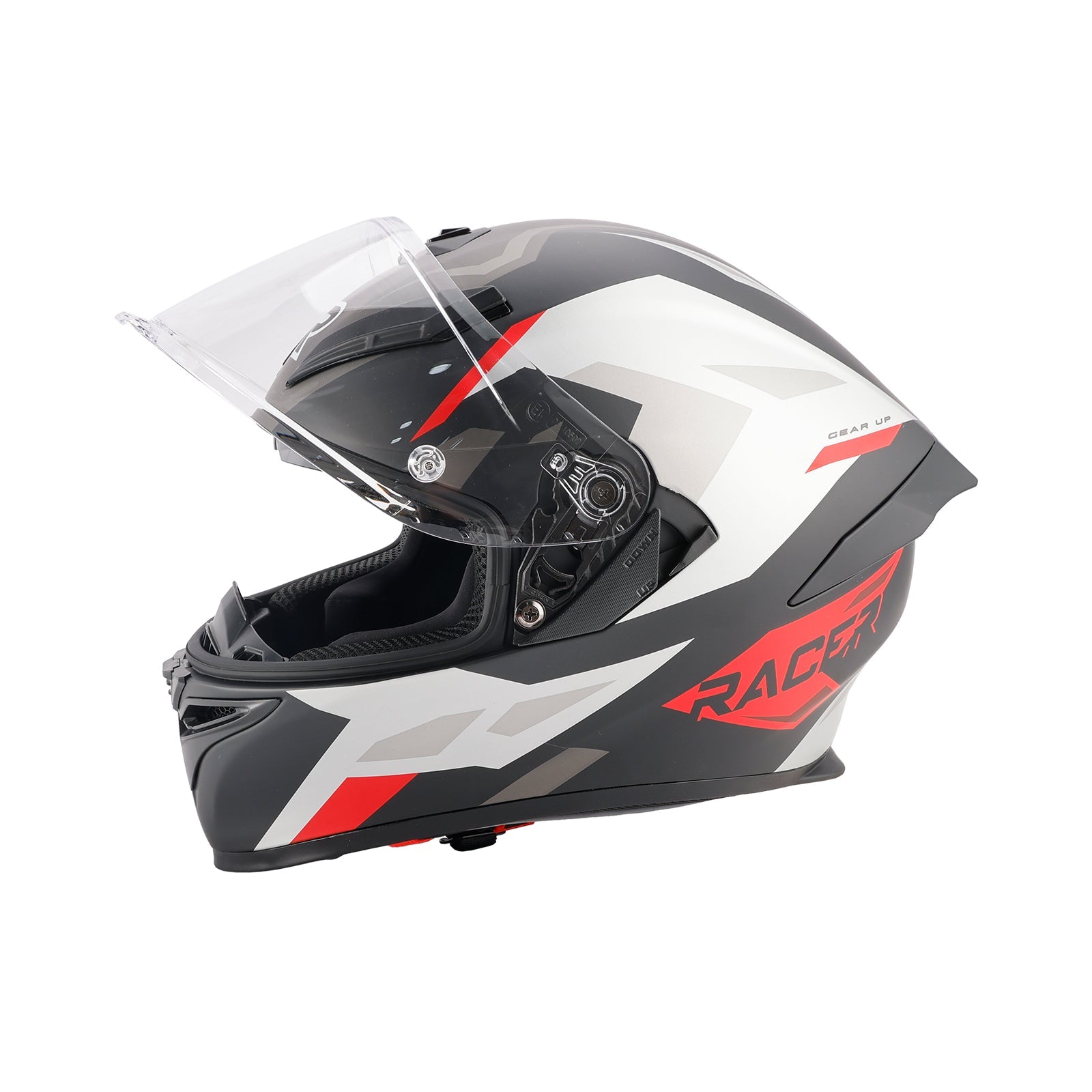 DOT Motorcycle Helmet Adult Street Full Face Red Black