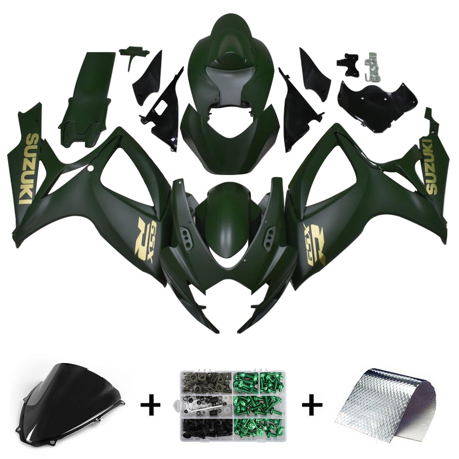 Amotopart Suzuki GSXR 600/750 2006-2007 K6 Fairing Kit Bodywork Plastic ABS
