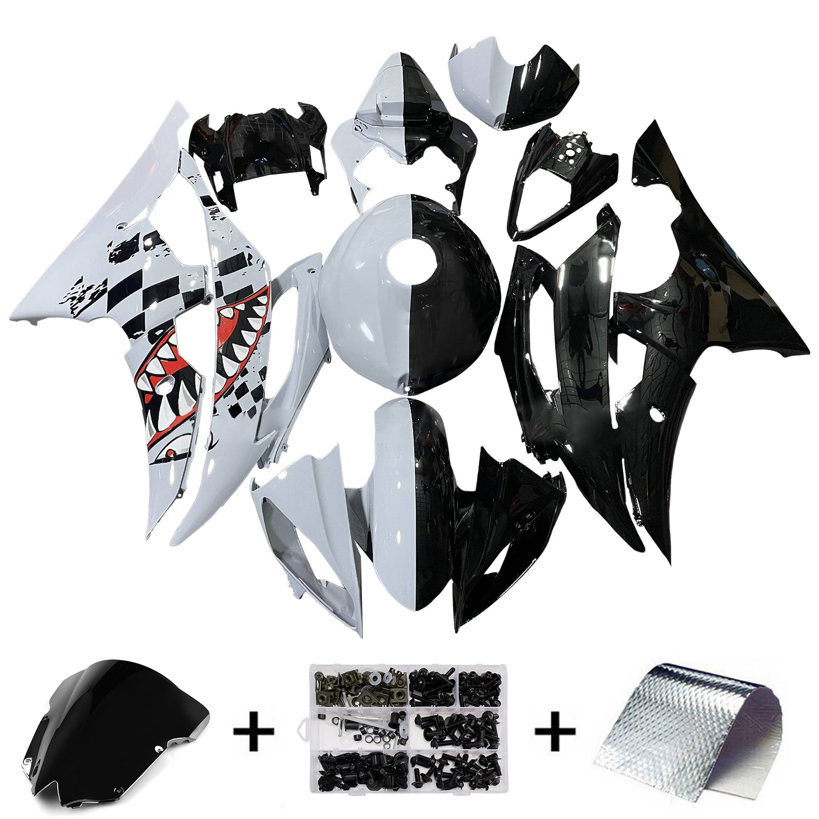 Injection Fairing Kit Bodywork Plastic ABS For Yamaha YZFR6 YZF-R6 2008-2016