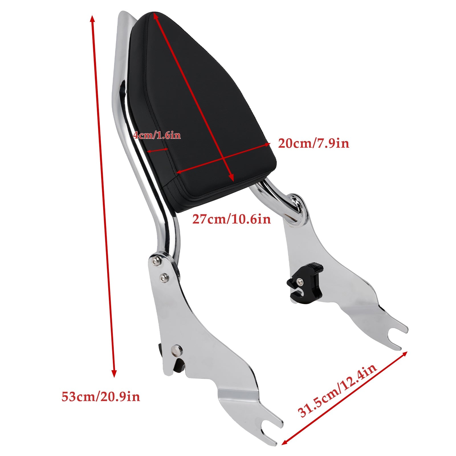 Passenger Sissy Bar Backrest for ROAD KING 2009-2022 STREET GLIDE 2009-2024