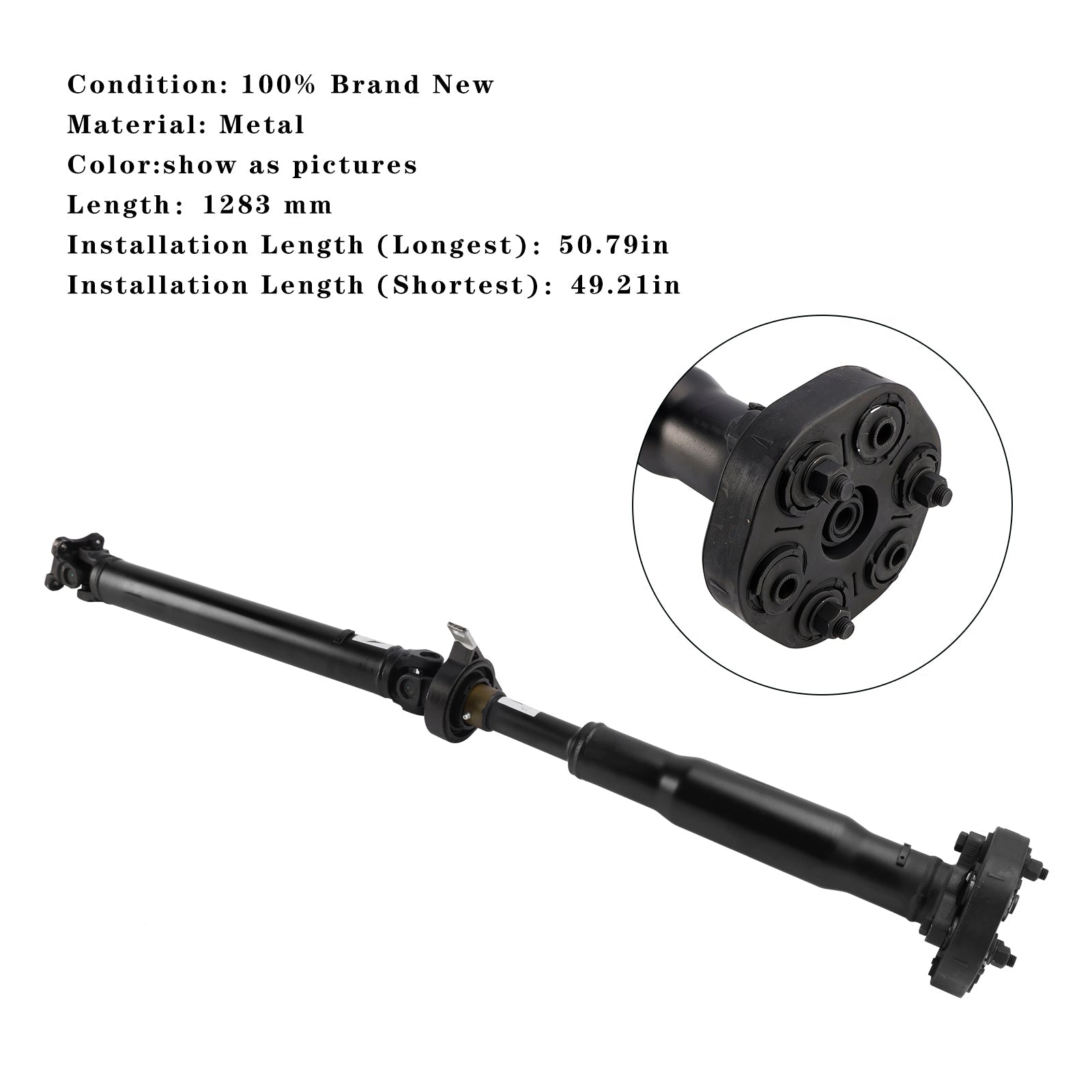 2007-2008 BMW X3 3.0si E83 L6 3.0L Manual Trans Rear Drive Shaft Propshaft 26107564740 65-7045 1283mm