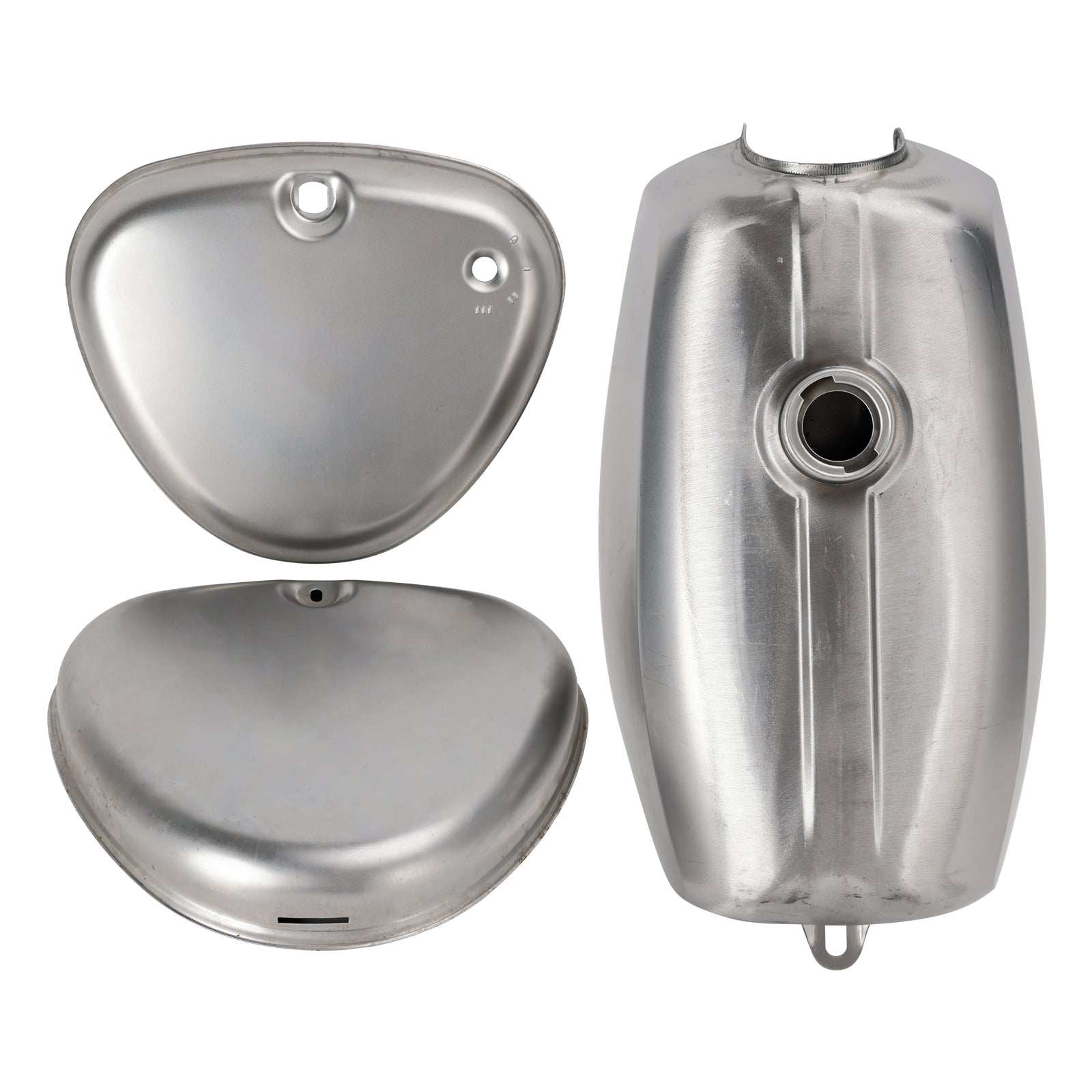 Simson S51 S50 S70 Unpainted Fuel Gas Tank and Tank Side Cover set