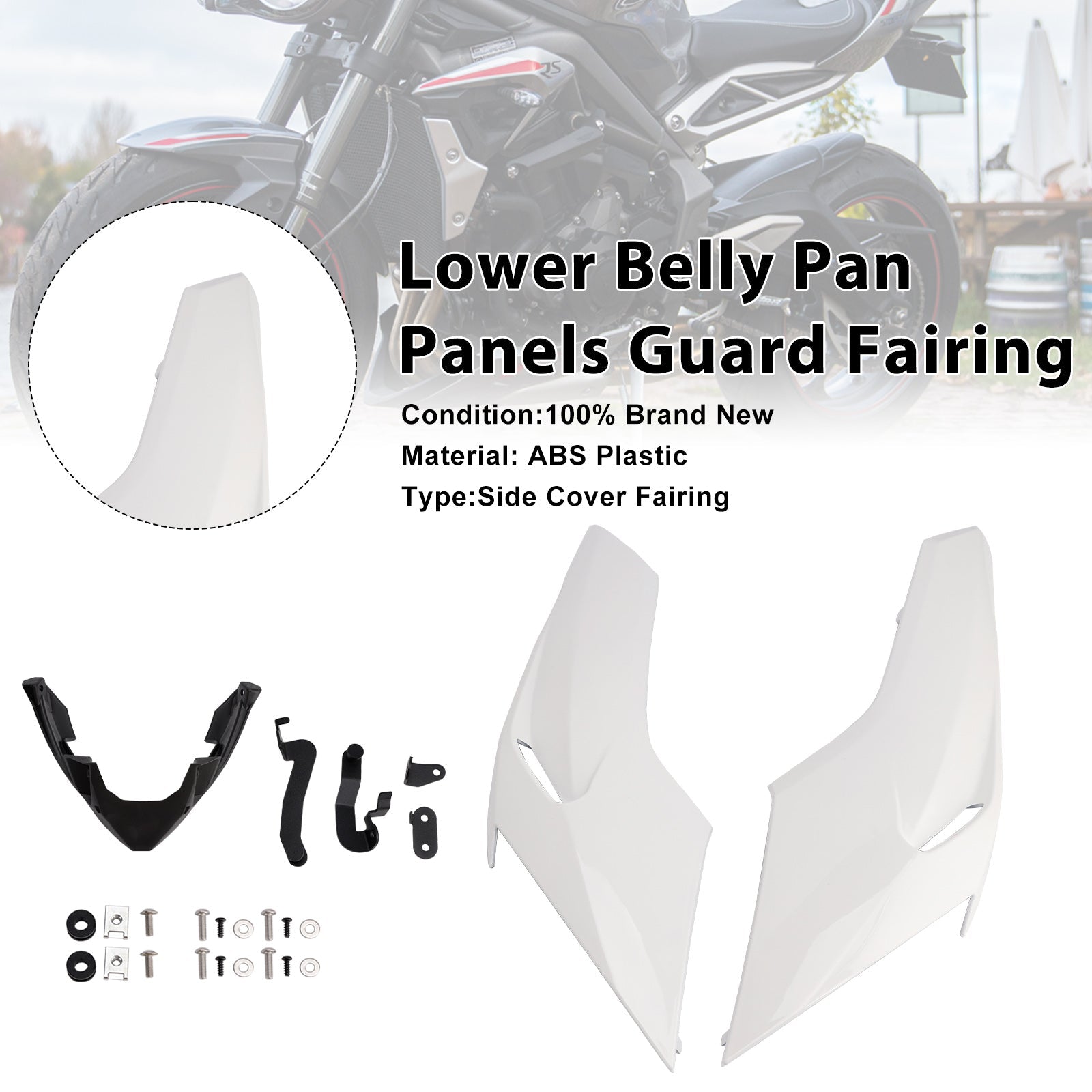 Lower Belly Pan Panels Guard Fairing For Street Triple 765 R/RS 2020-2022