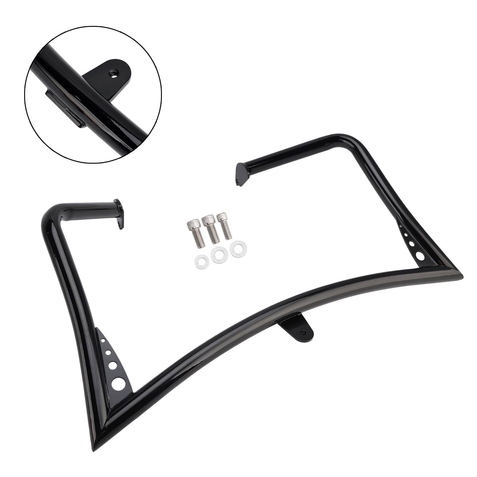 Engine Guard Frame Anti-Crash Bumper Protector Black For Touring Glide 97-08