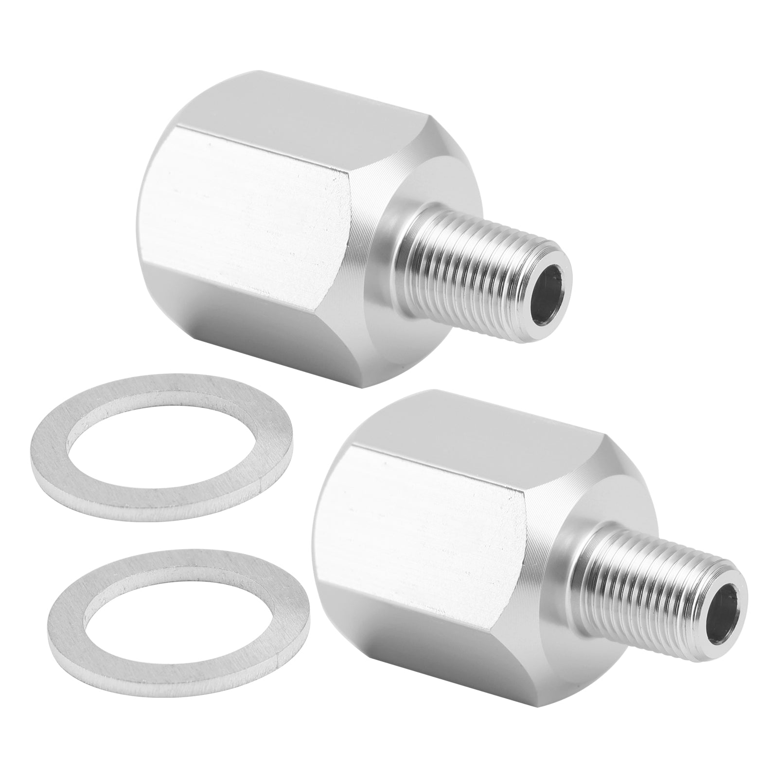 2x 1/8NPT Male to M16-1.5 Female Oil Pressure Sensor Adapter Thread Connector