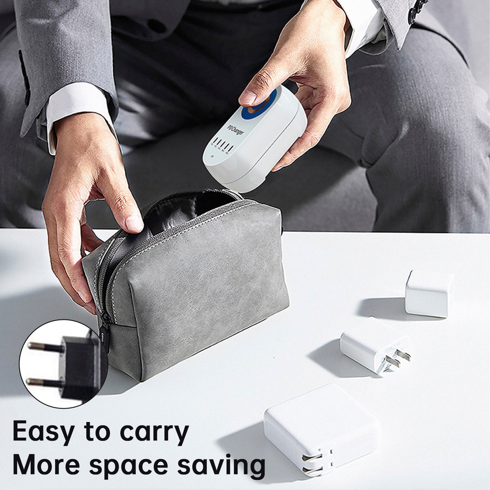 140W PD Multi-Port Charger Magnetic Wireless Fast Charging PD100W Laptop Mobile Phone Charger EU Plug