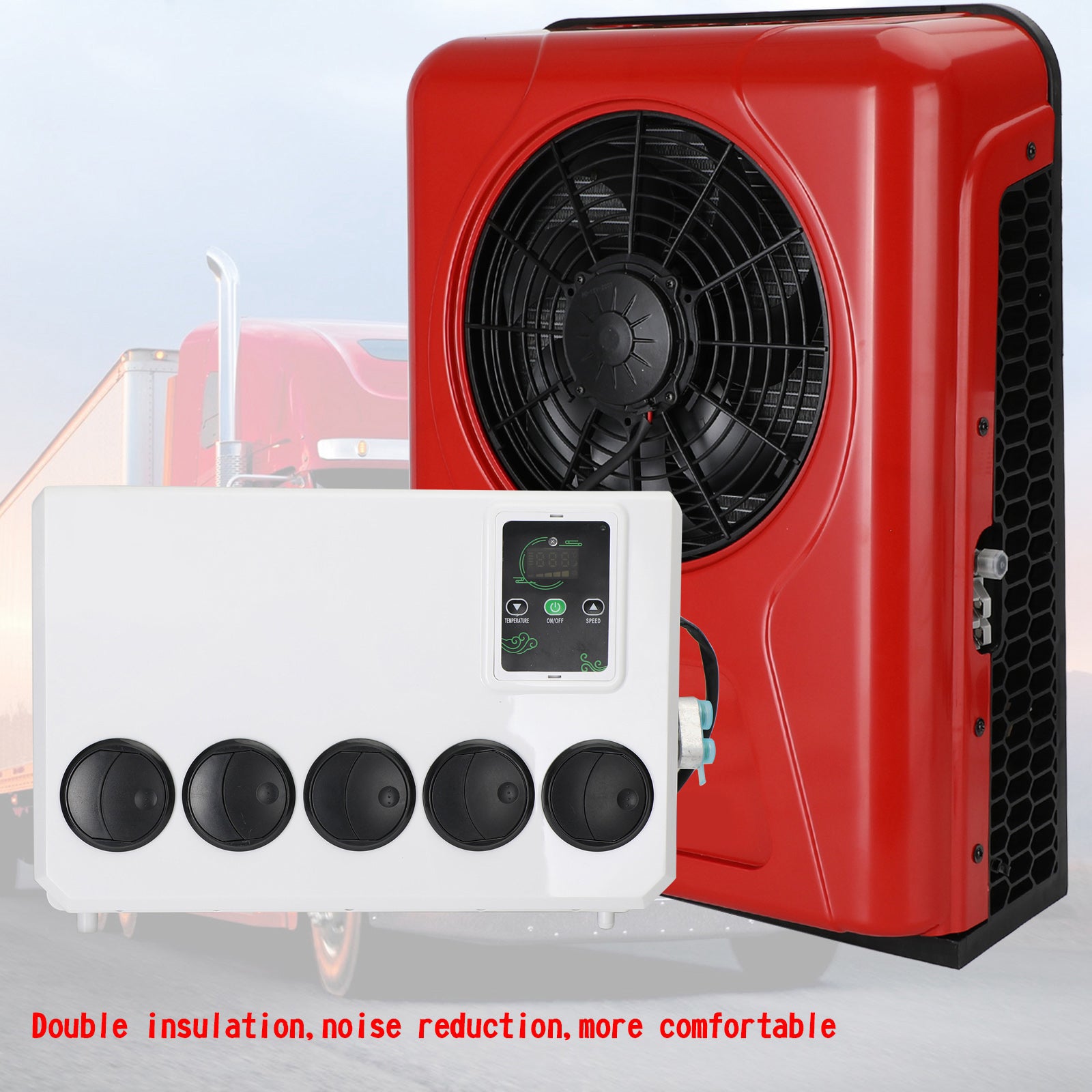 12000 BTU 12V Truck Cab RV Air Conditioner Split AC Fits Semi Trucks Bus Caravan