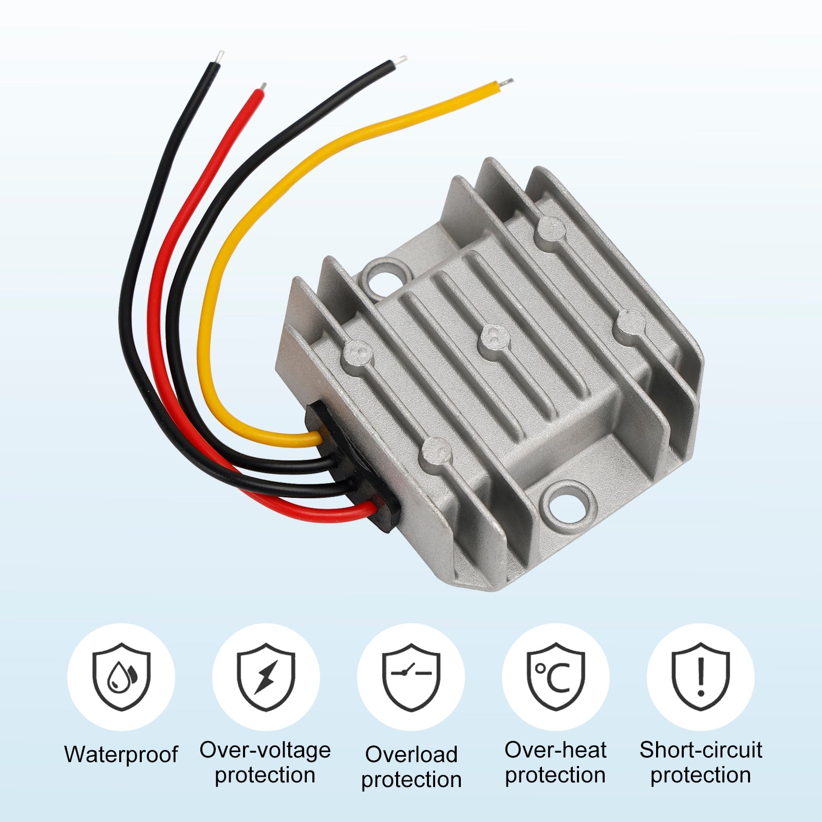 Waterproof DC 12V to 15V 3A 45W Step-Up Power Supply Converter Regulator