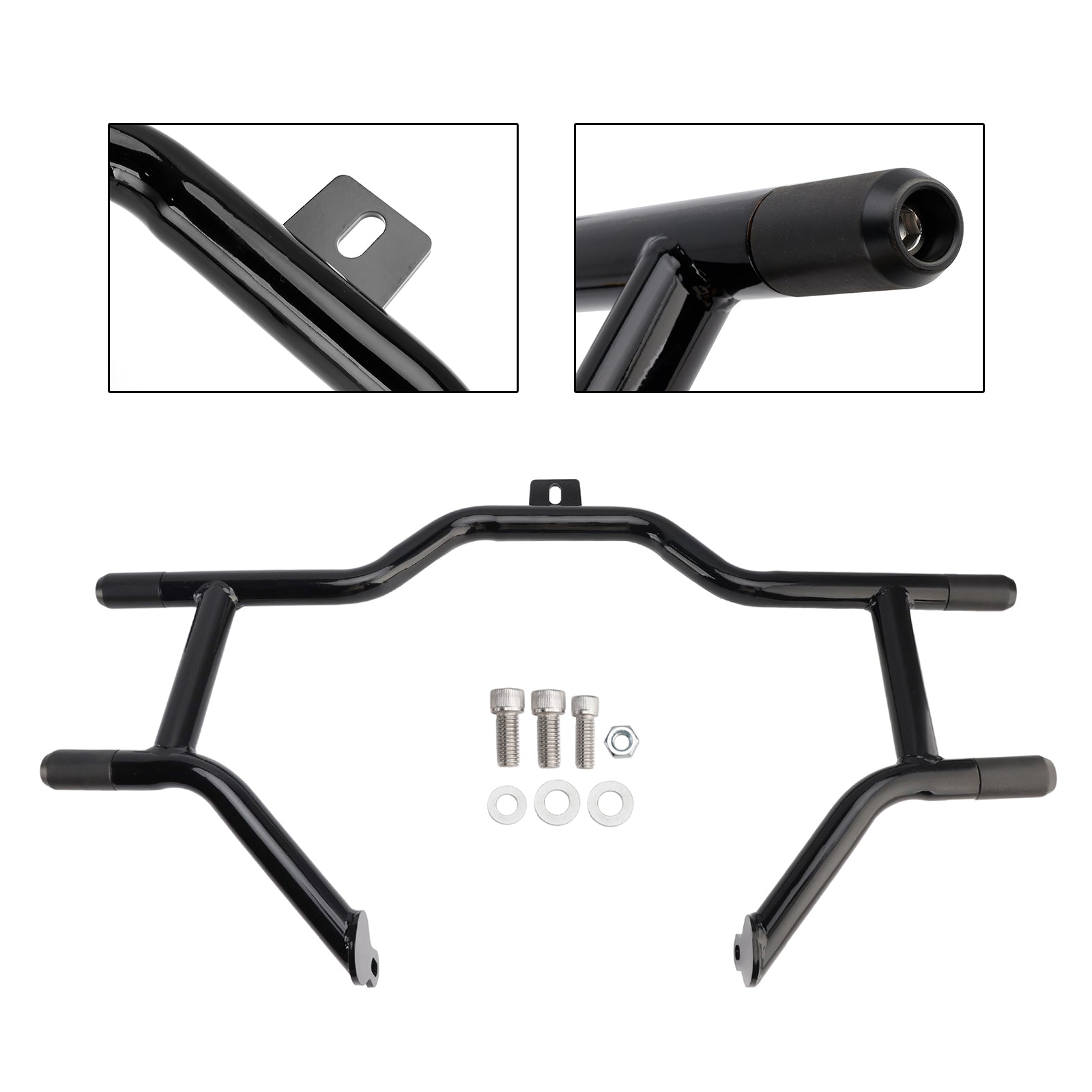 2014-2023 For Harley Road King Police FLHP Engine Guard Crash Bar Frame Protector Bumper Black
