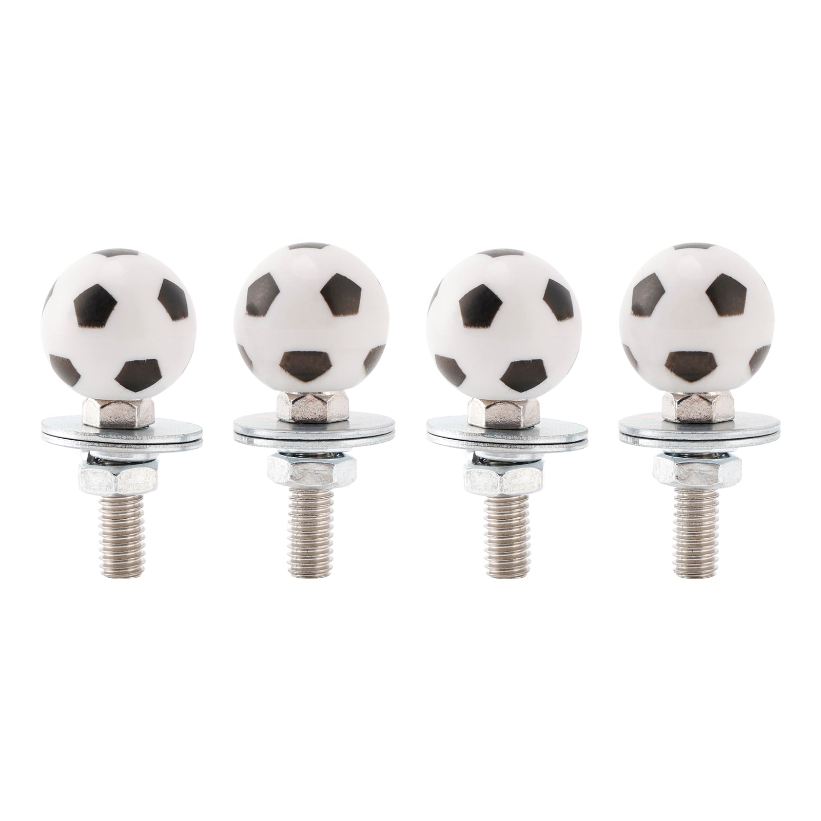 M6 Plastic Custom Head Soccer License Plate Frame Screws Bolts Hardware X4