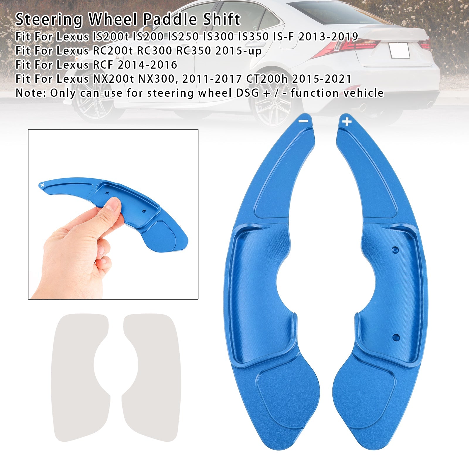 Steering Wheel Paddle Shifter Extensions For Lexus IS RC RCF NX