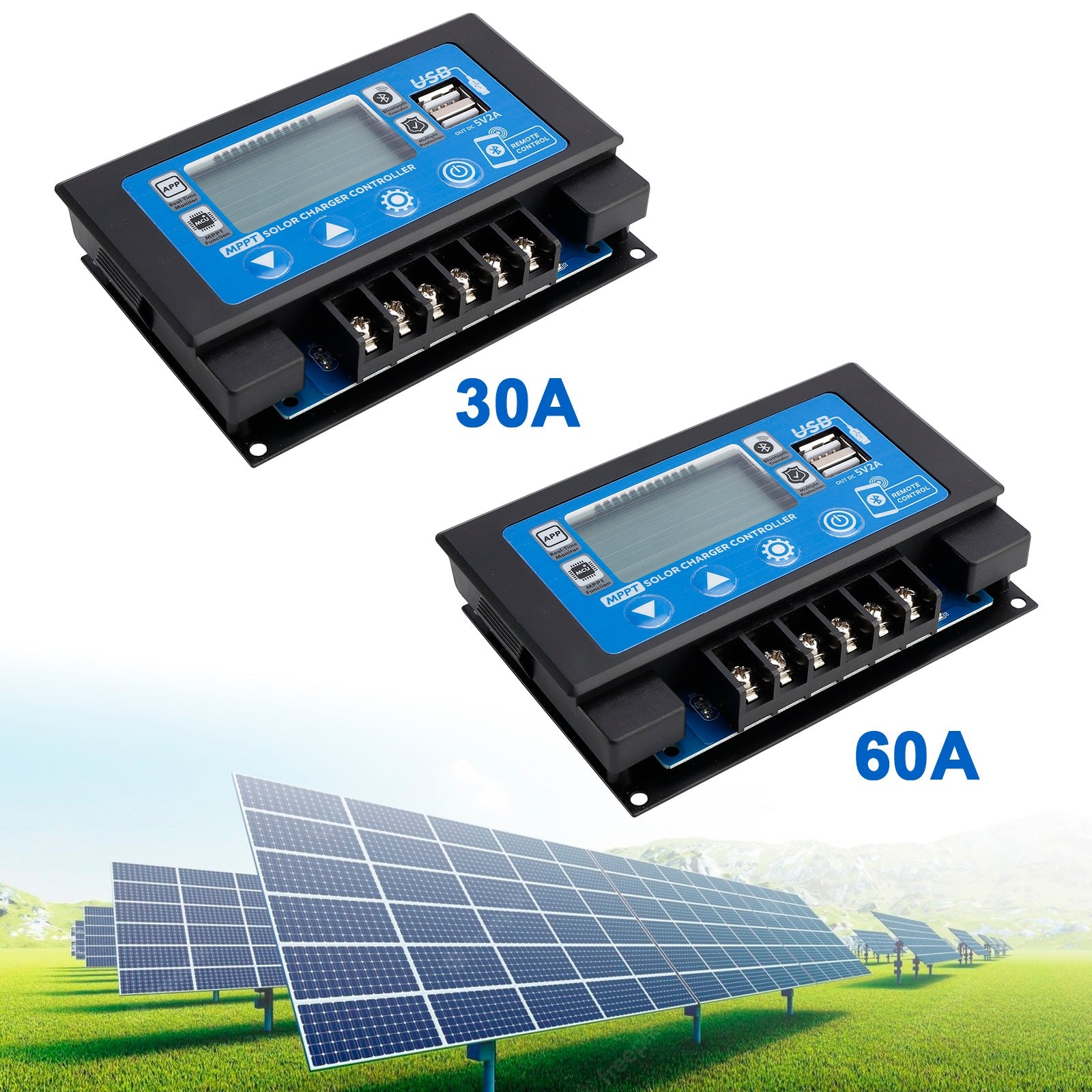 30/60A Embedded Snap-On Energy Storage Dedicated MPPT Solar Controller Bluetooth
