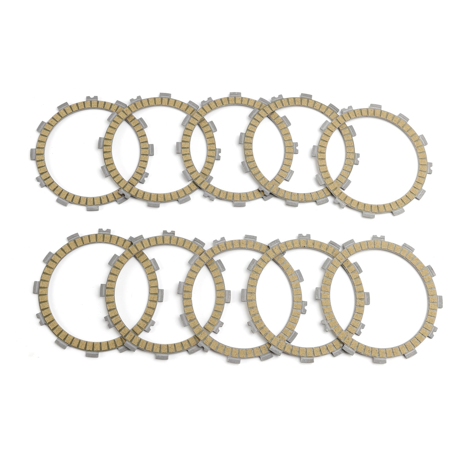 10x Clutch Friction Plates (Without Clutch Plate) Kit for Suzuki GSXR1000 2001-2004 GSX-S1000 2015-2017