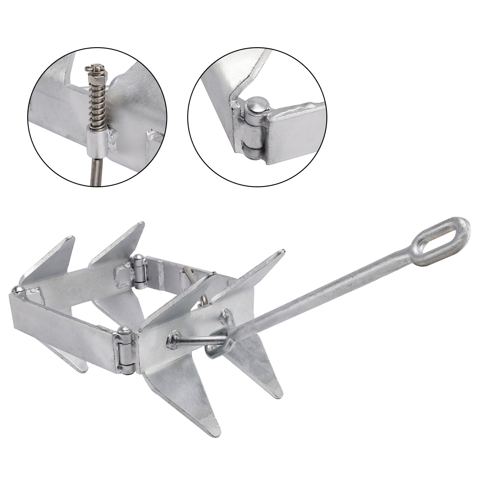 Hot-Dipped Boat Anchor 13Lbs Foldable Sliding Box Anchor Fits For Boat