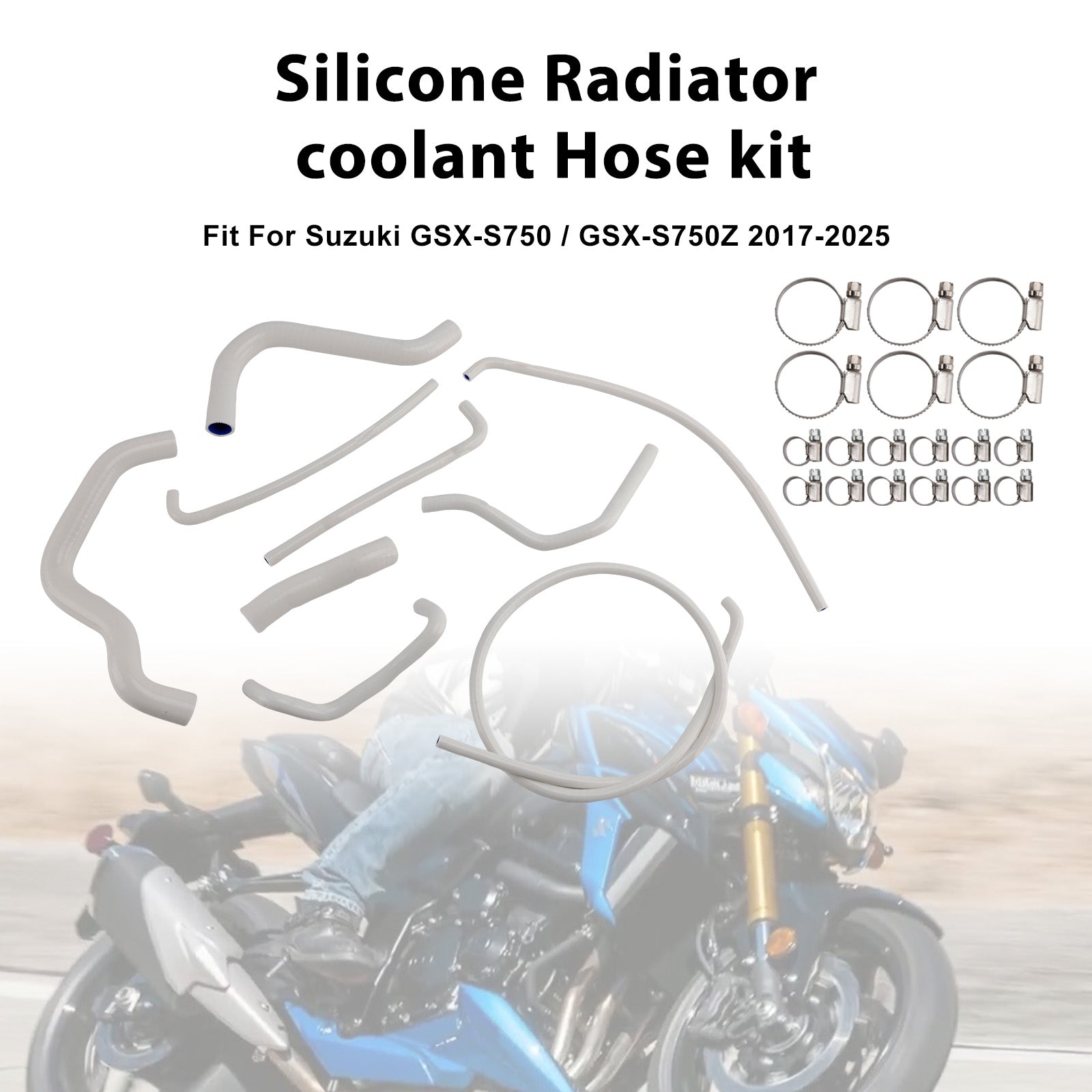2017-2025 Suzuki GSX-S750/Z Silicone Radiator coolant Hose kit