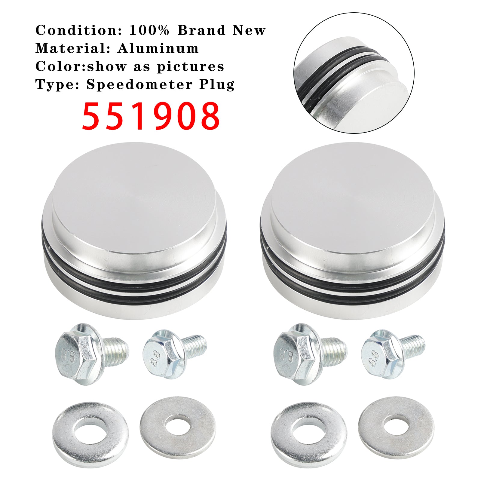 2 Pack Speedometer Plug 551908 For Chevy Transmission SBC 305 327 350 383 5.0L 5.7L V8 TH400