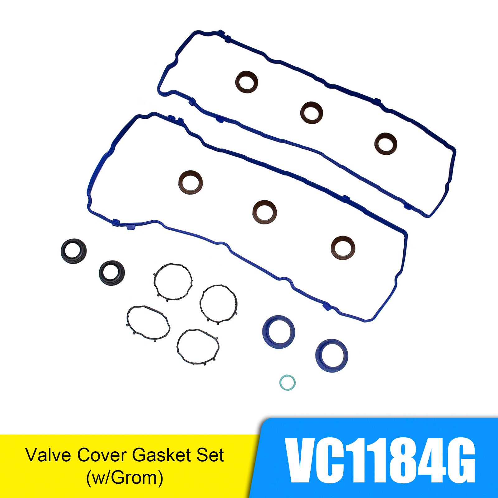 2016-2022 Jeep Wrangler 3.6L V6 Valve Cover Gasket Set (w/Grom) DOHC VC1184G