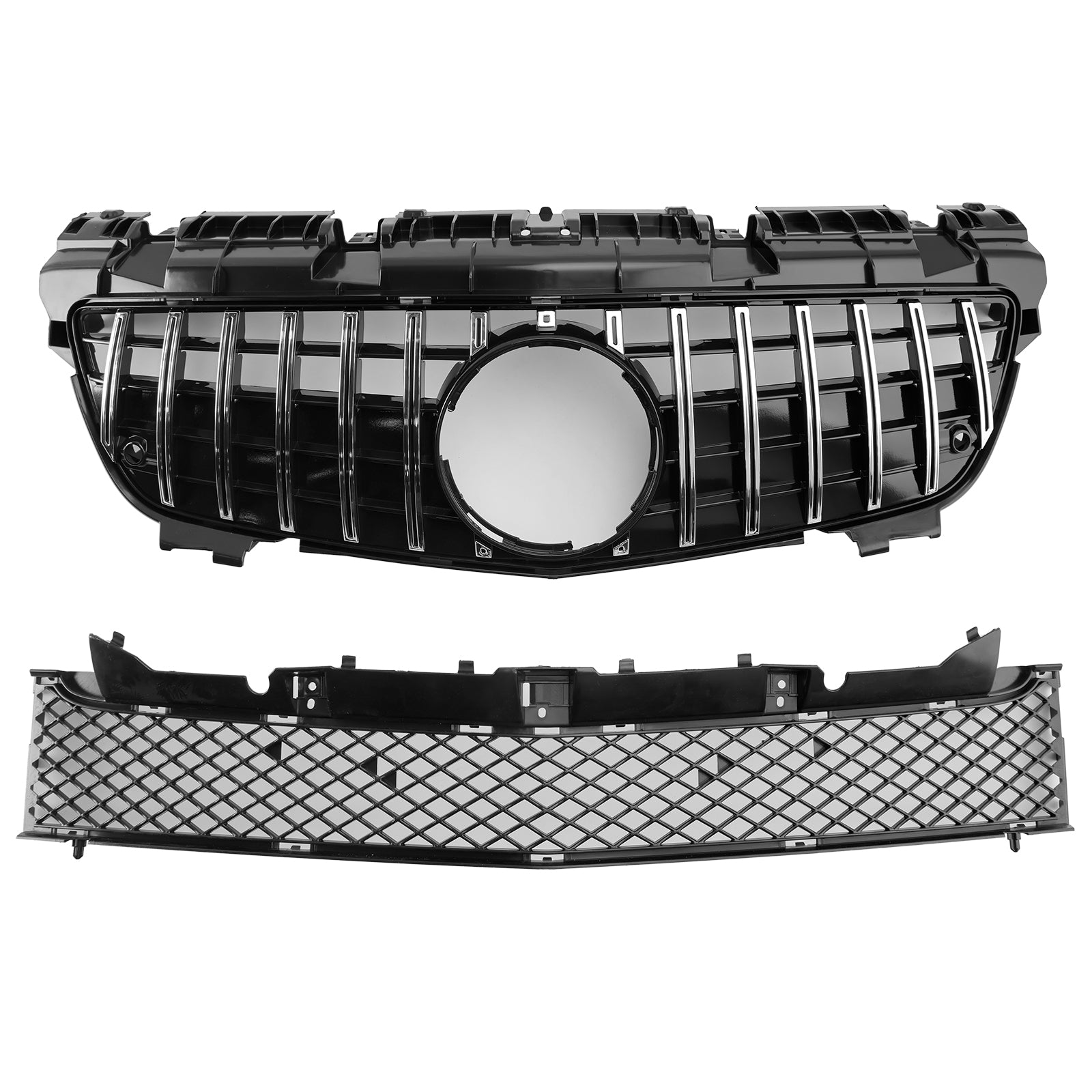 2011-2016 Mercedes-Benz SLK-Class R172 SLK55 Pre-Facelift Chrome Front Upper Lower Grille Fit Mercedes SLK-Class R172 SLK55