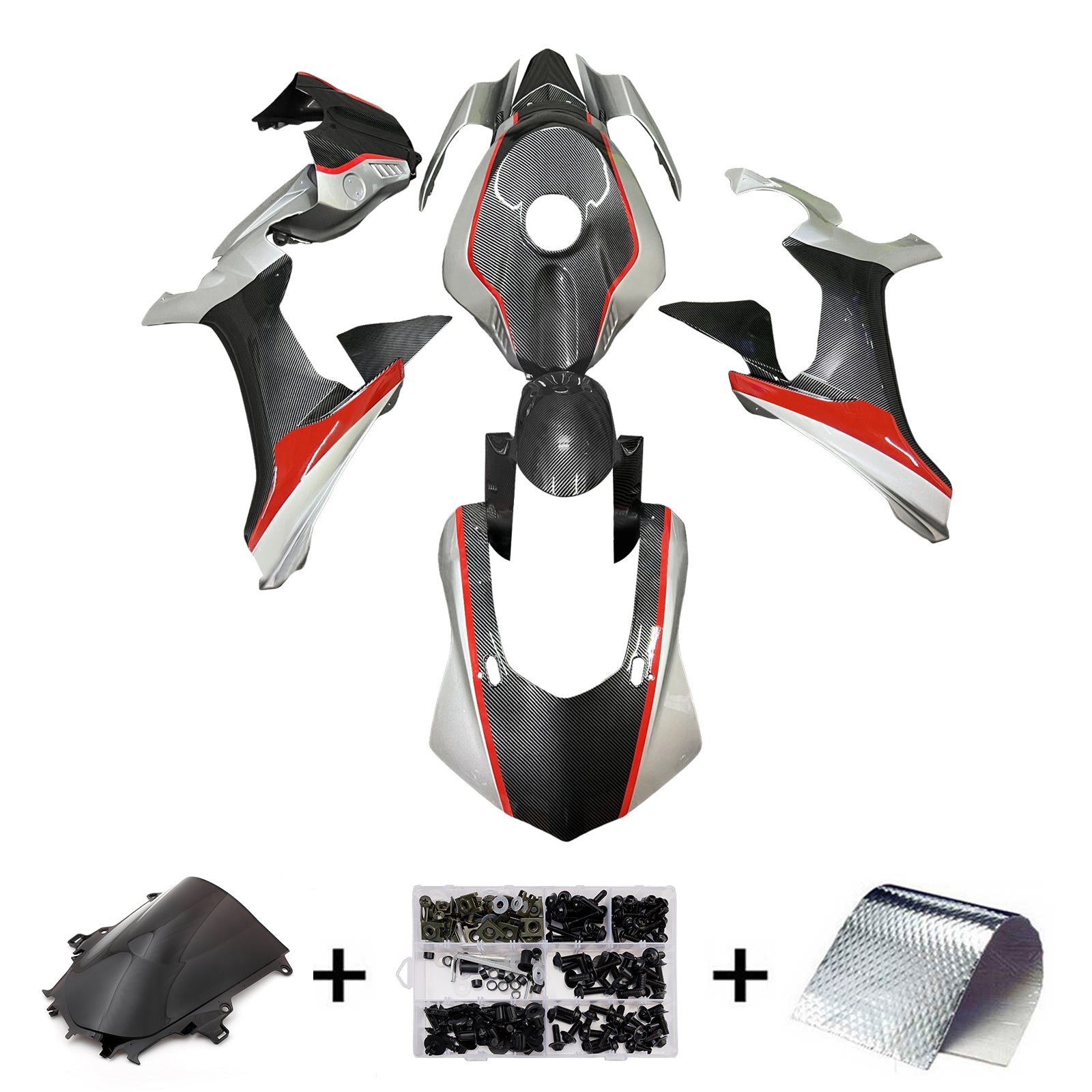 Injection Fairing Kit Bodywork Plastic ABS For Yamaha YZFR1 YZF-R1 2015-2019