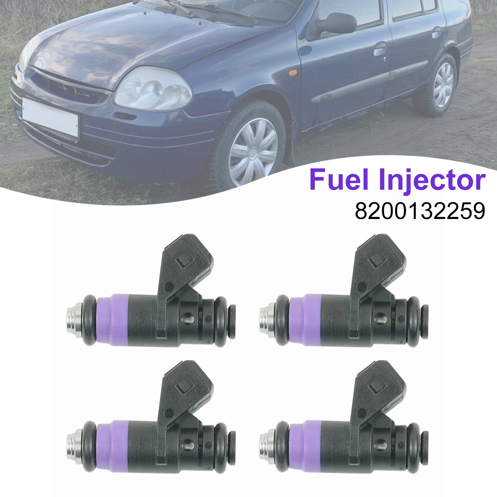 4Pcs Fuel Injector For Renault Clio Laguna Megane Scรฉnic 1.4 1.6 8200132259