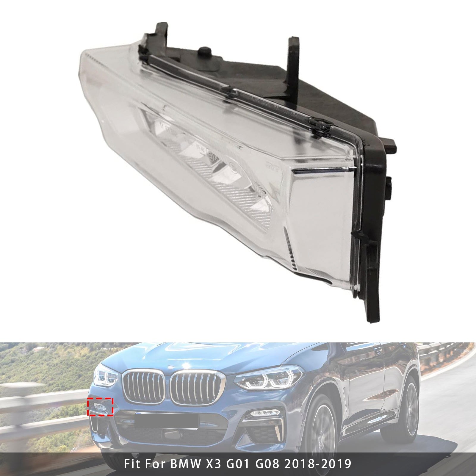 2018-2019 BMW X3 G01 G08 X4 G02 1 Pcs LED Front Right Fog Light 63177412528