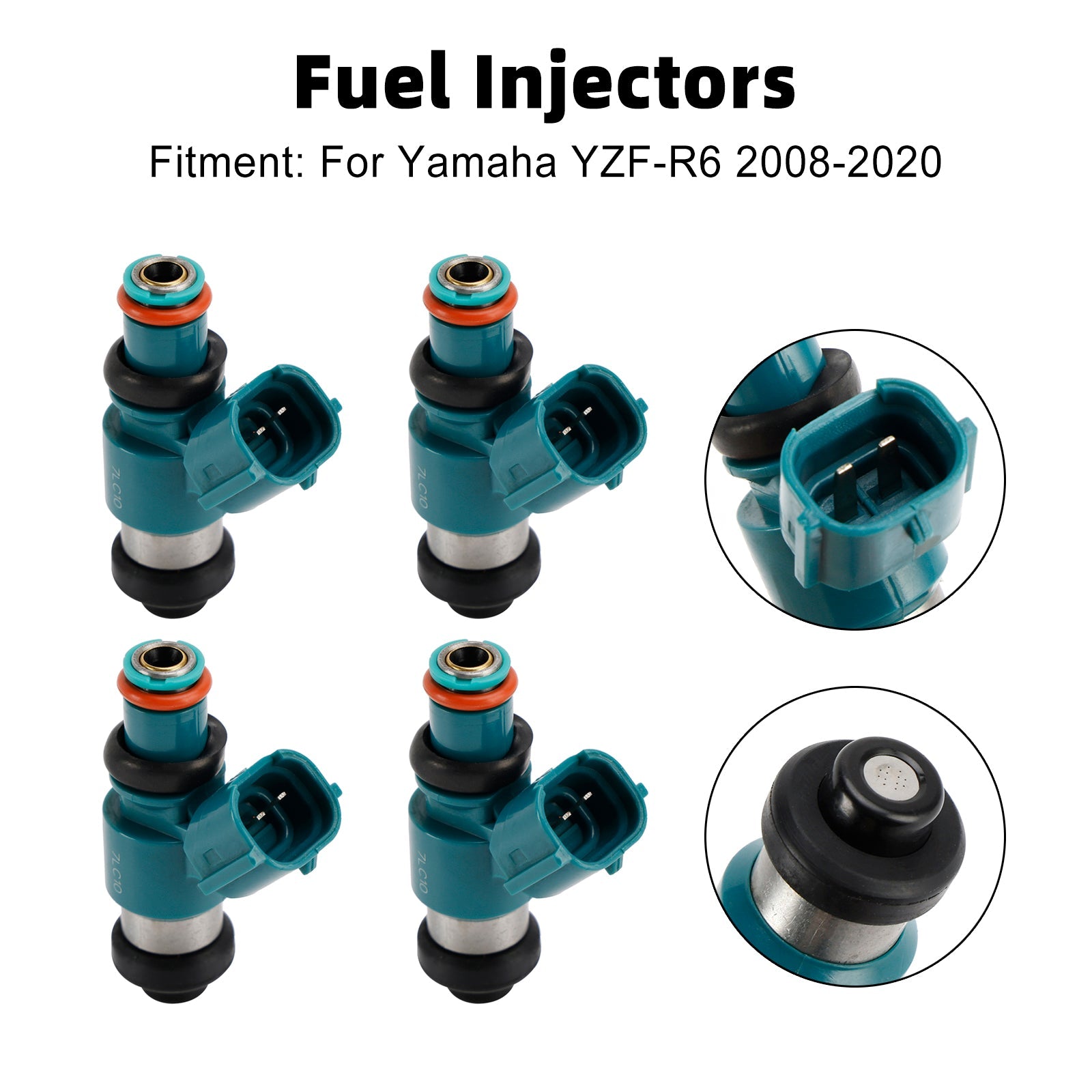 2008-2020 Yamaha YZFR6 YZF-R6 4PCS Fuel Injectors 13S-13761-00-00