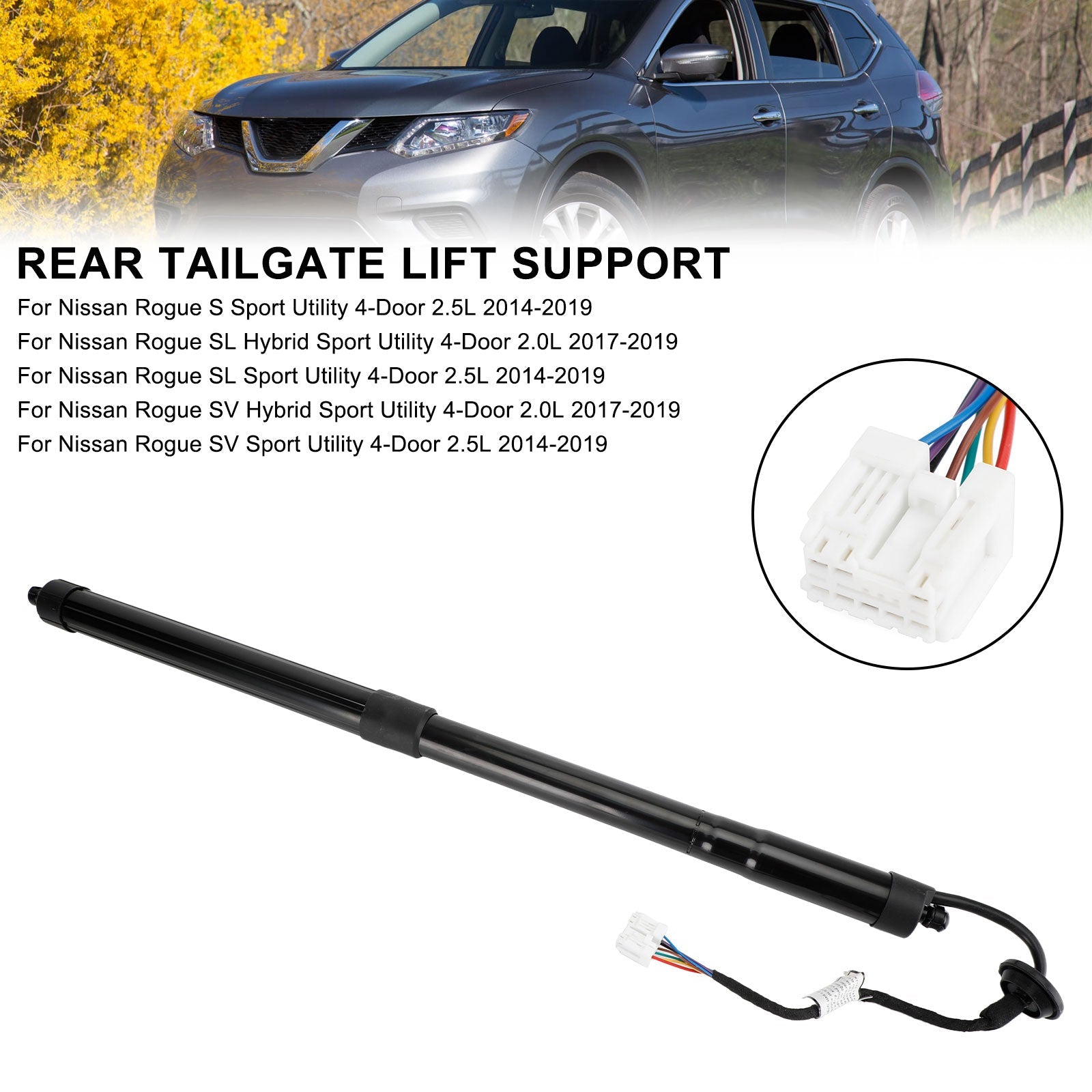 2017-2019 Nissan Rogue SL Hybrid Sport Utility 4-Door 2.0L Rear Tailgate Power Hatch Lift Support W/ Opener 90561-4BA4A